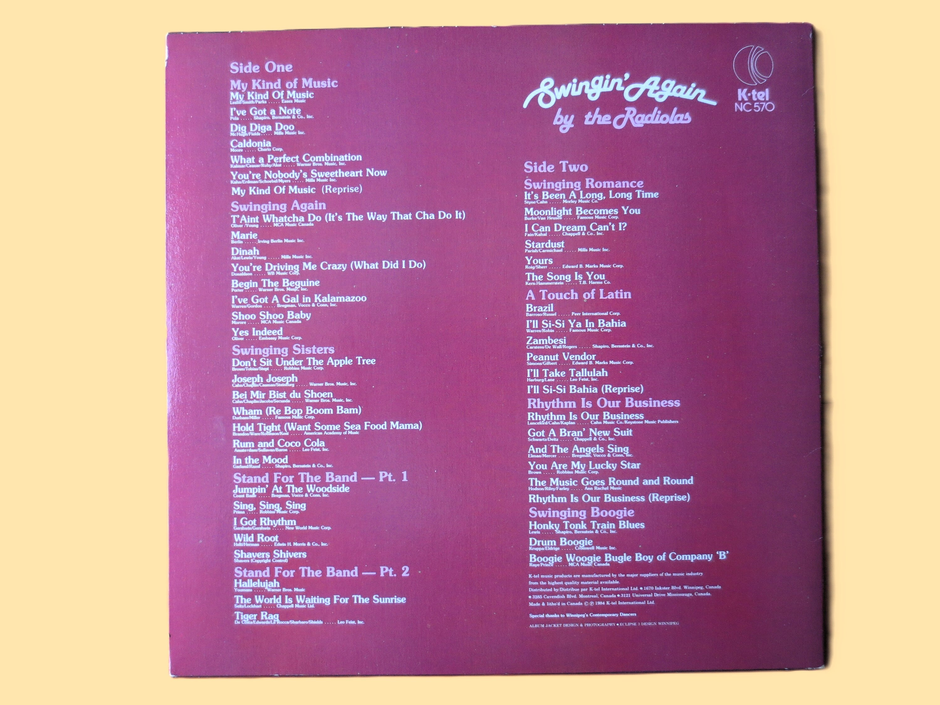 The Radiolas – Swingin’ Again (1984) Vinyl LP