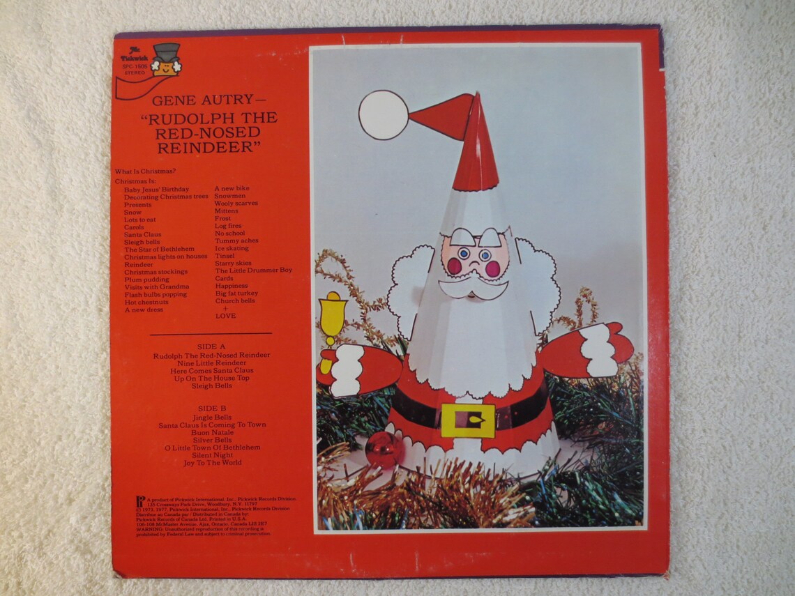 RUDOLPH the RED NOSED Reindeer, Christmas Record, Childrens Album, Vintage Records, Christmas Album, Christmas Vinyl, Vinyl Lp, 1976 Records