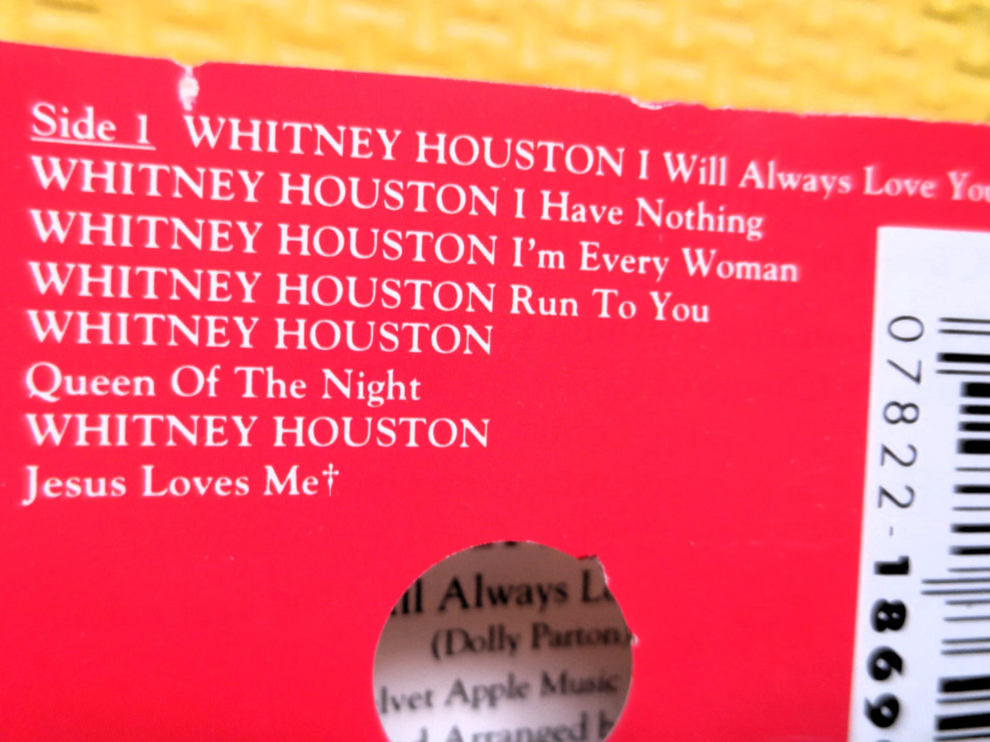 WHITNEY HOUSTON, The BODYGUARD, Whitney Houston Tape, Pop Music Tape, Movie Soundtrack, Cassette, Tapes, Music Cassette, Tape, 1992 Cassette