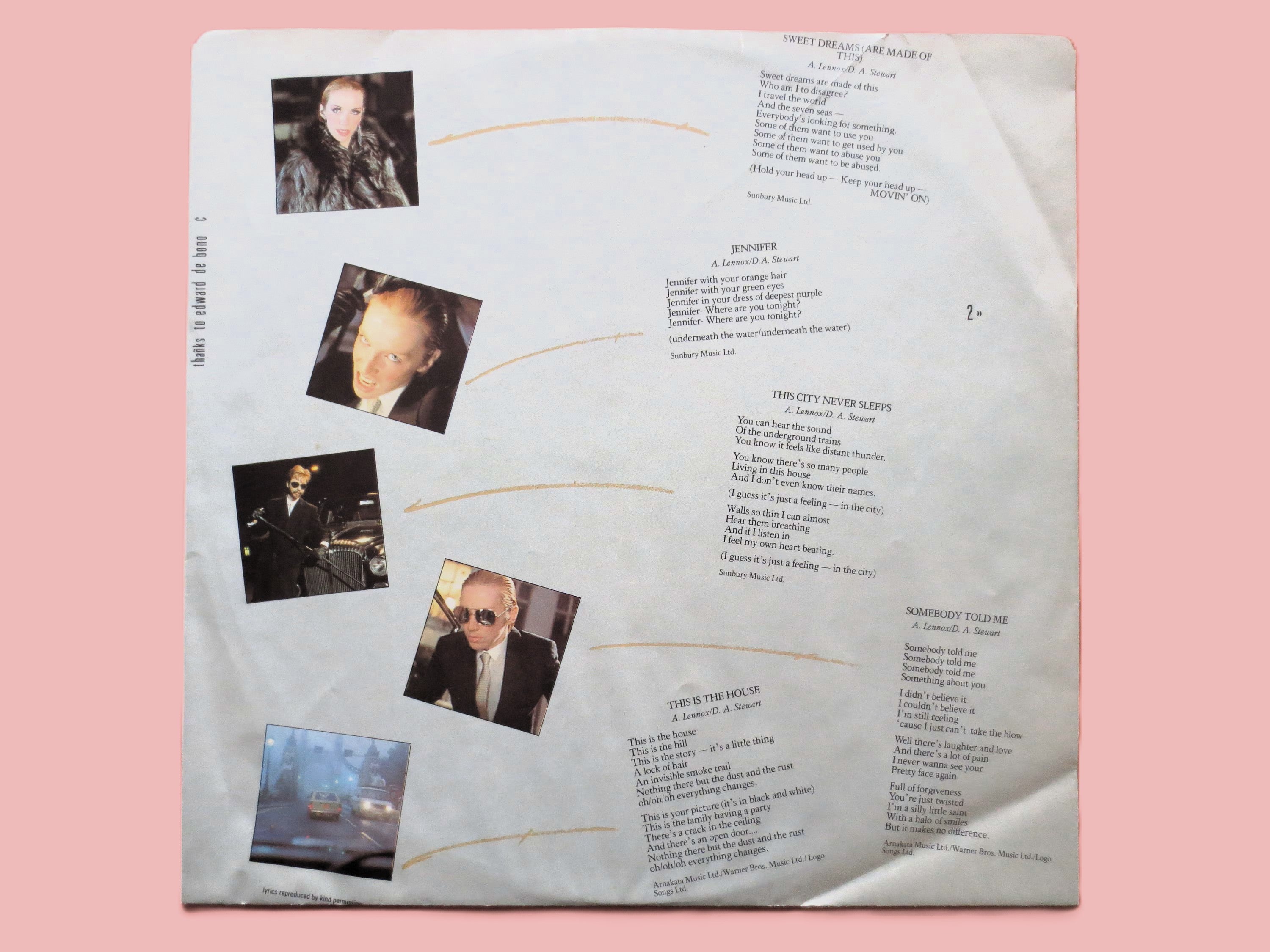 Eurythmics – Sweet Dreams (Are Made of This) (1983) Vinyl LP