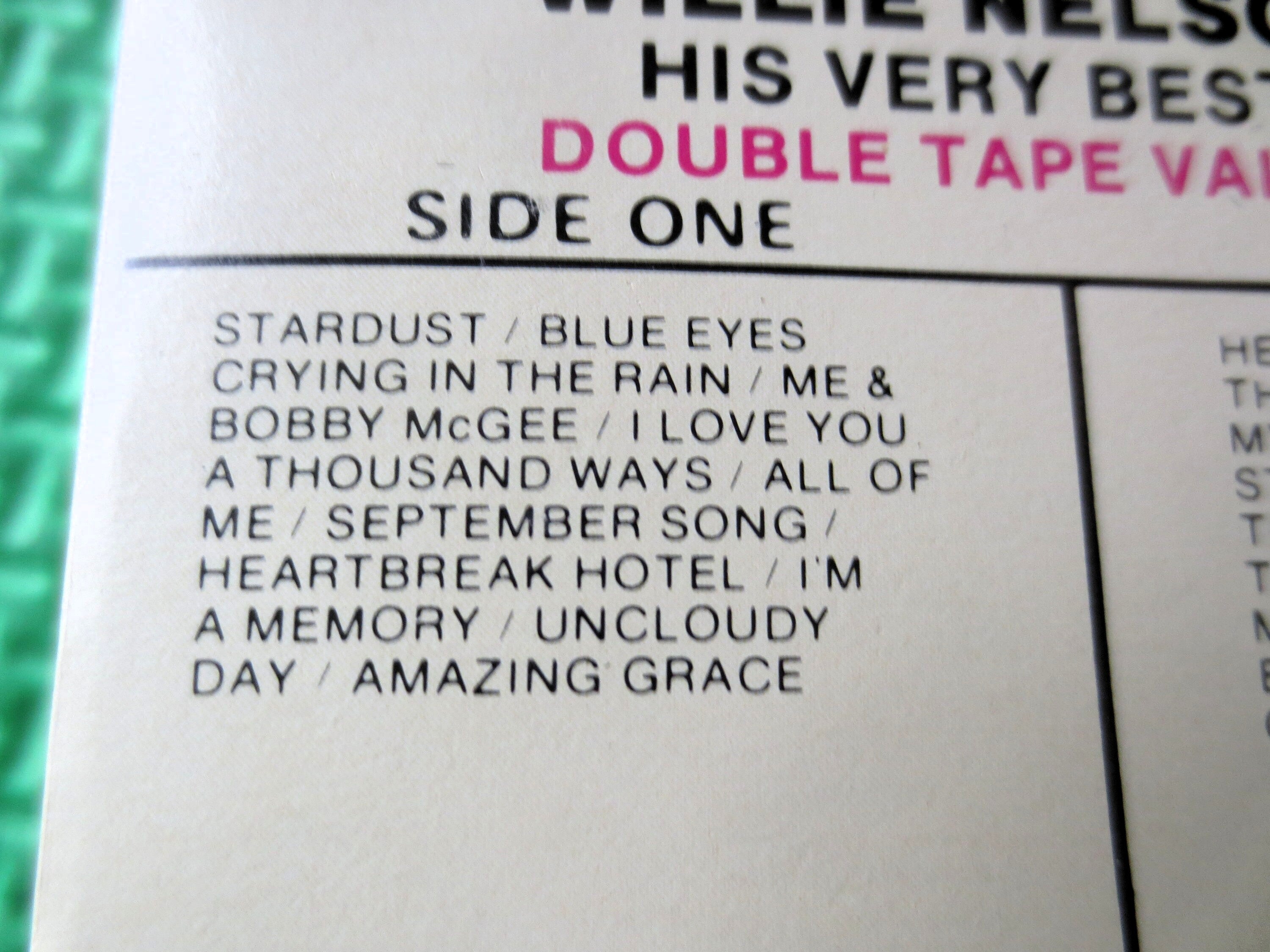 Willie Nelson – His Very Best (1985) Cassette