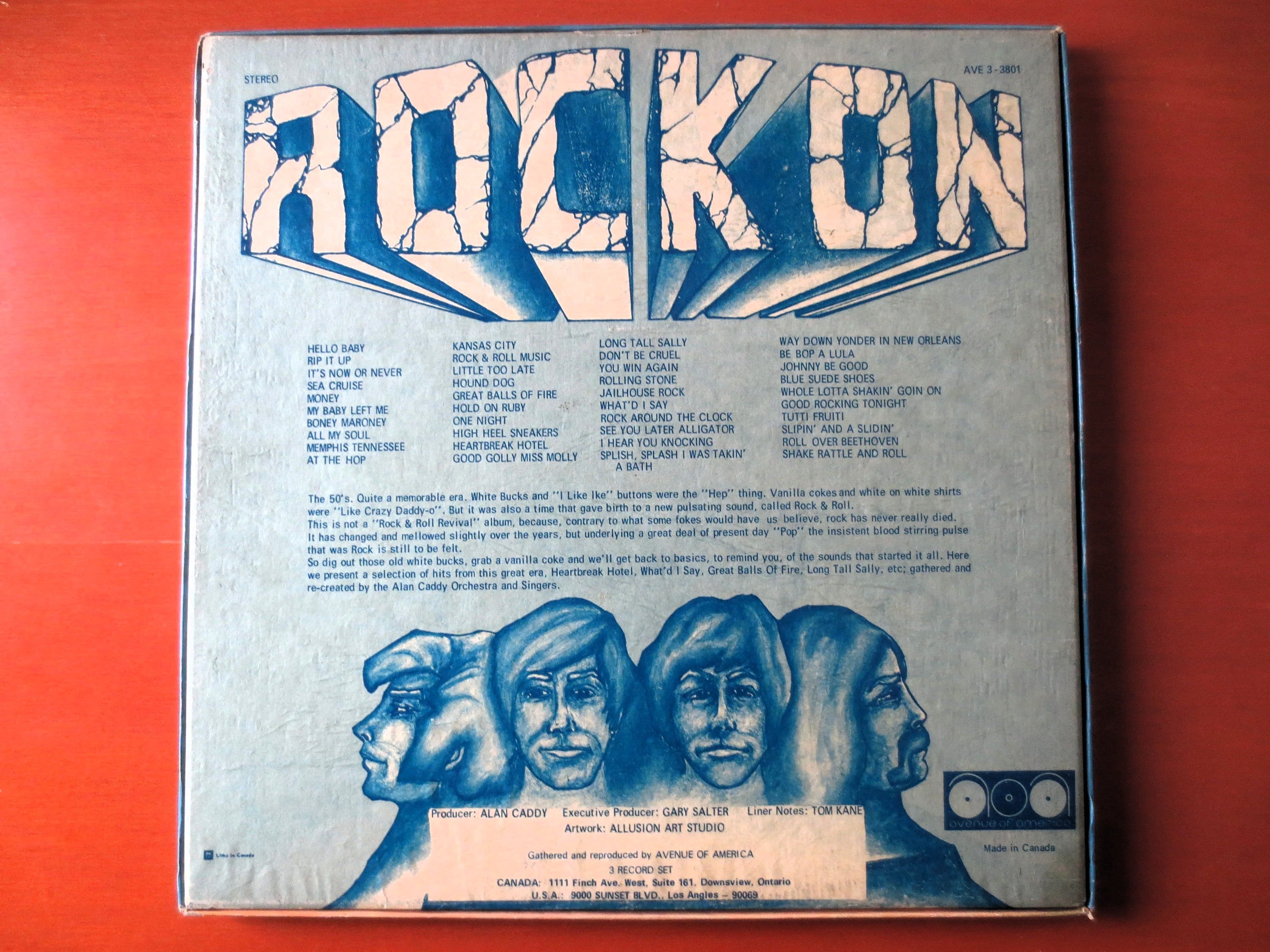 Various Artists – Rock On (3-Disc Boxed Set, 1972) Vinyl LP