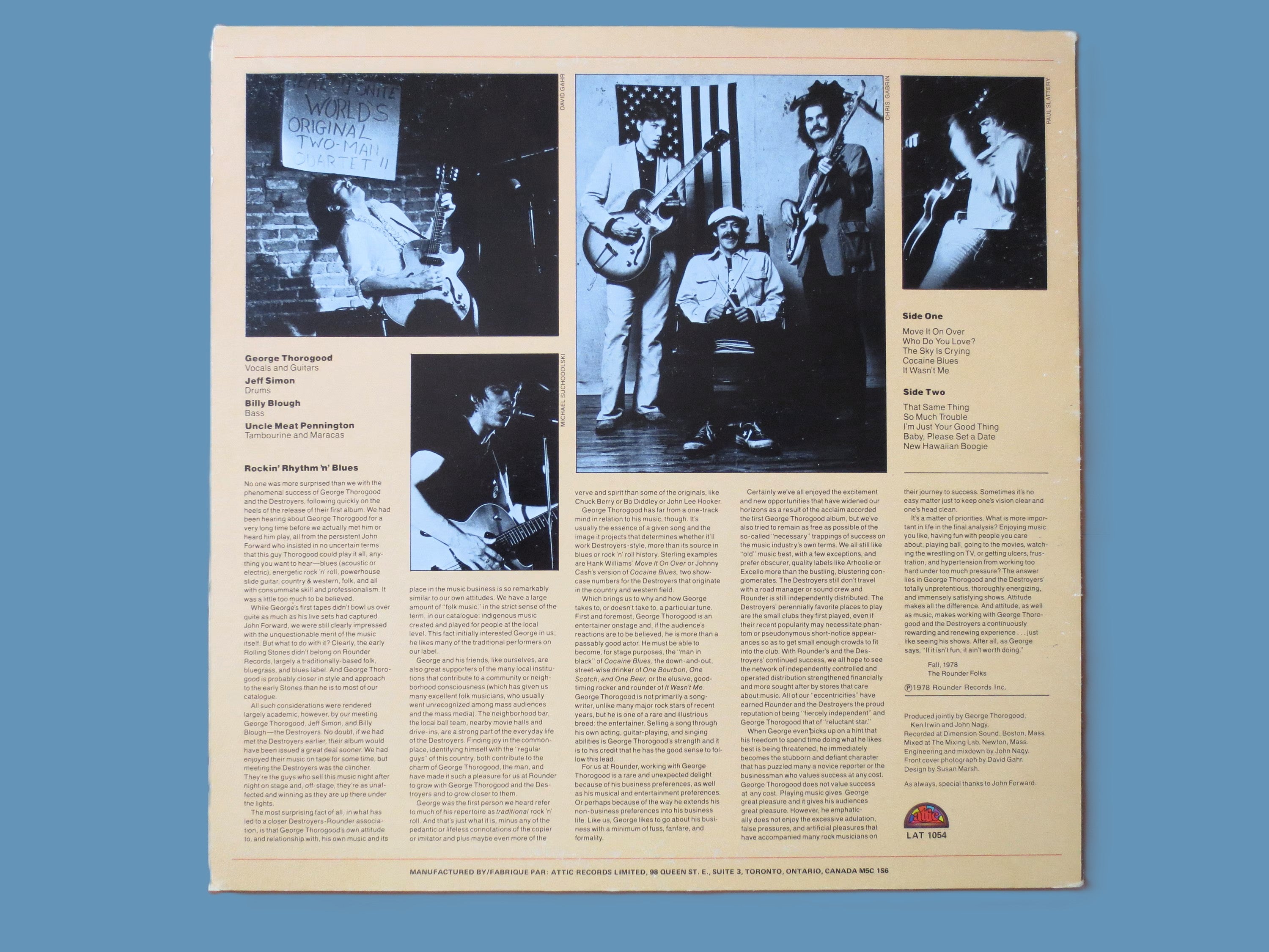 George Thorogood & the Destroyers – Move It On Over (1978) Vinyl LP