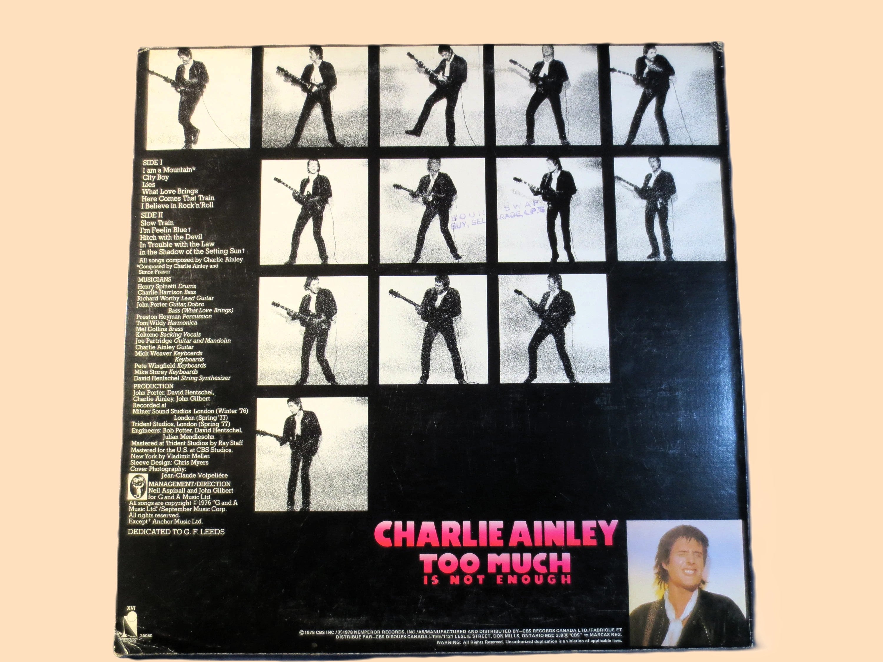 Charley Ainley – Too Much Is Not Enough (1978) Vinyl LP
