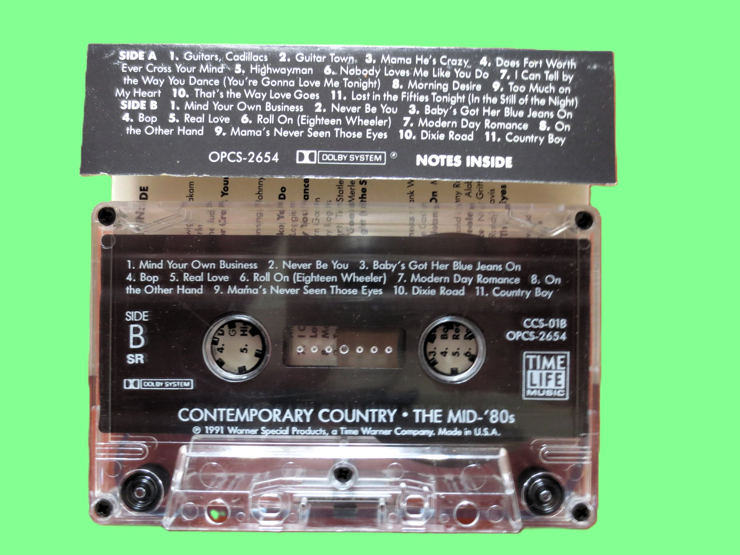 CONTEMPORARY COUNTRY, The Mid 80's, Time Life Music, 1991 Cassette Tape Vintage Cassette