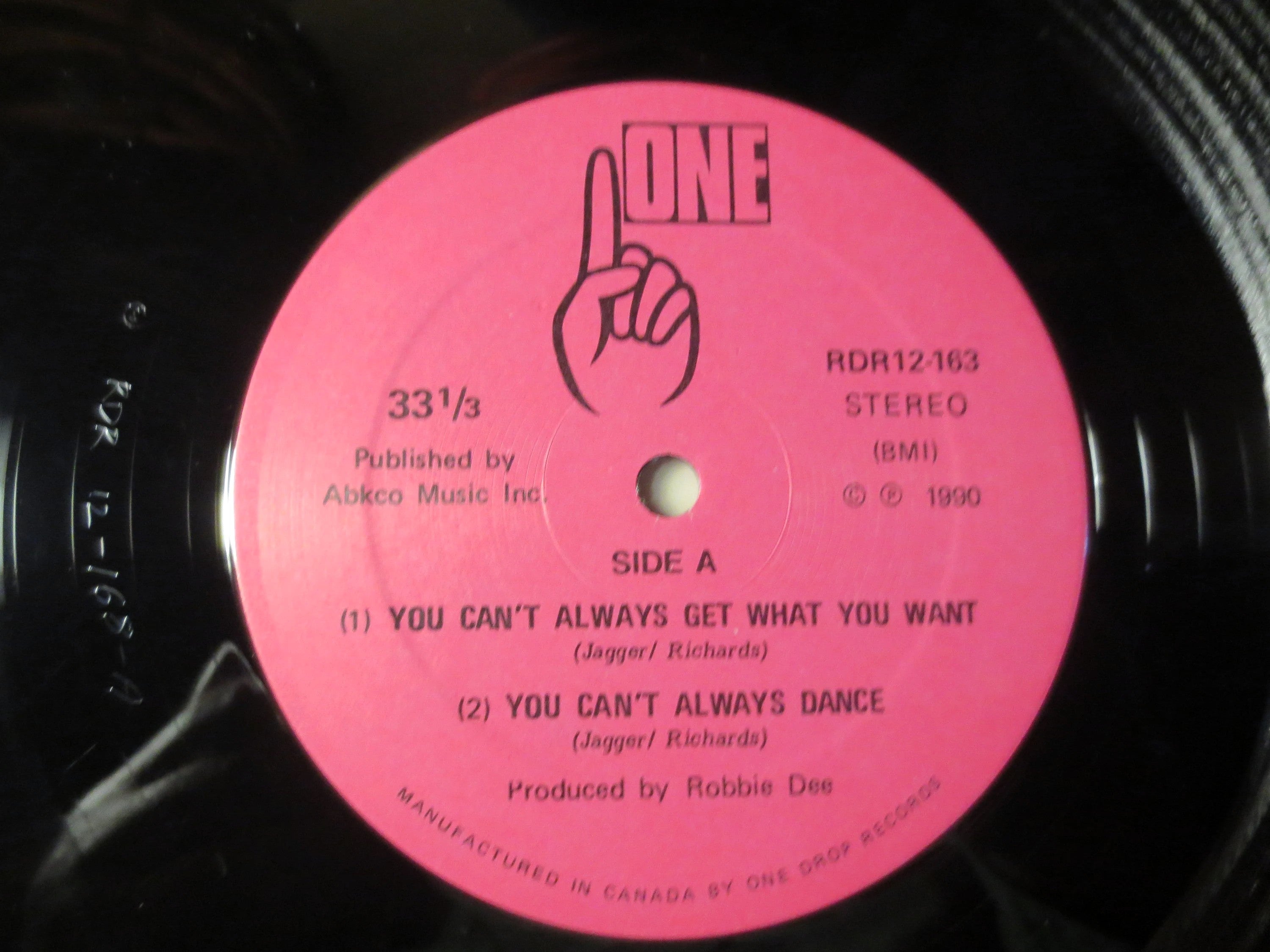 ONE, You Can't Always Get What You Want, REGGAE Music, Vintage REGGAE, 1990 Record, Vinyl Lp