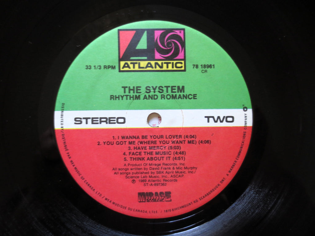 The System – Rhythm and Romance (1989) Vinyl LP