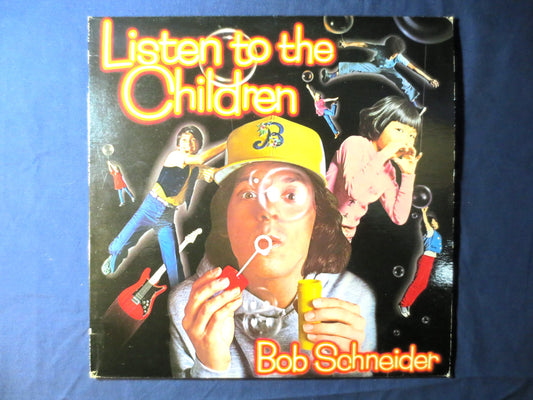 LISTEN to the CHILDREN, KIDS Record, Bob Schneider Album,  Childrens Album, Kids Album, Childrens Vinyl, Lps, 1980 Records