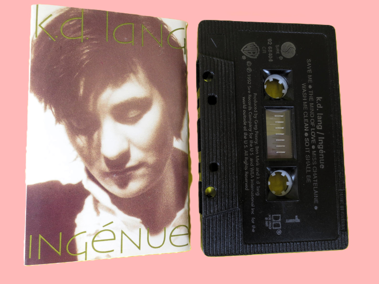 k.d. lang, "Ingenue", 1985 Cassette Tape, Vintage Cassette