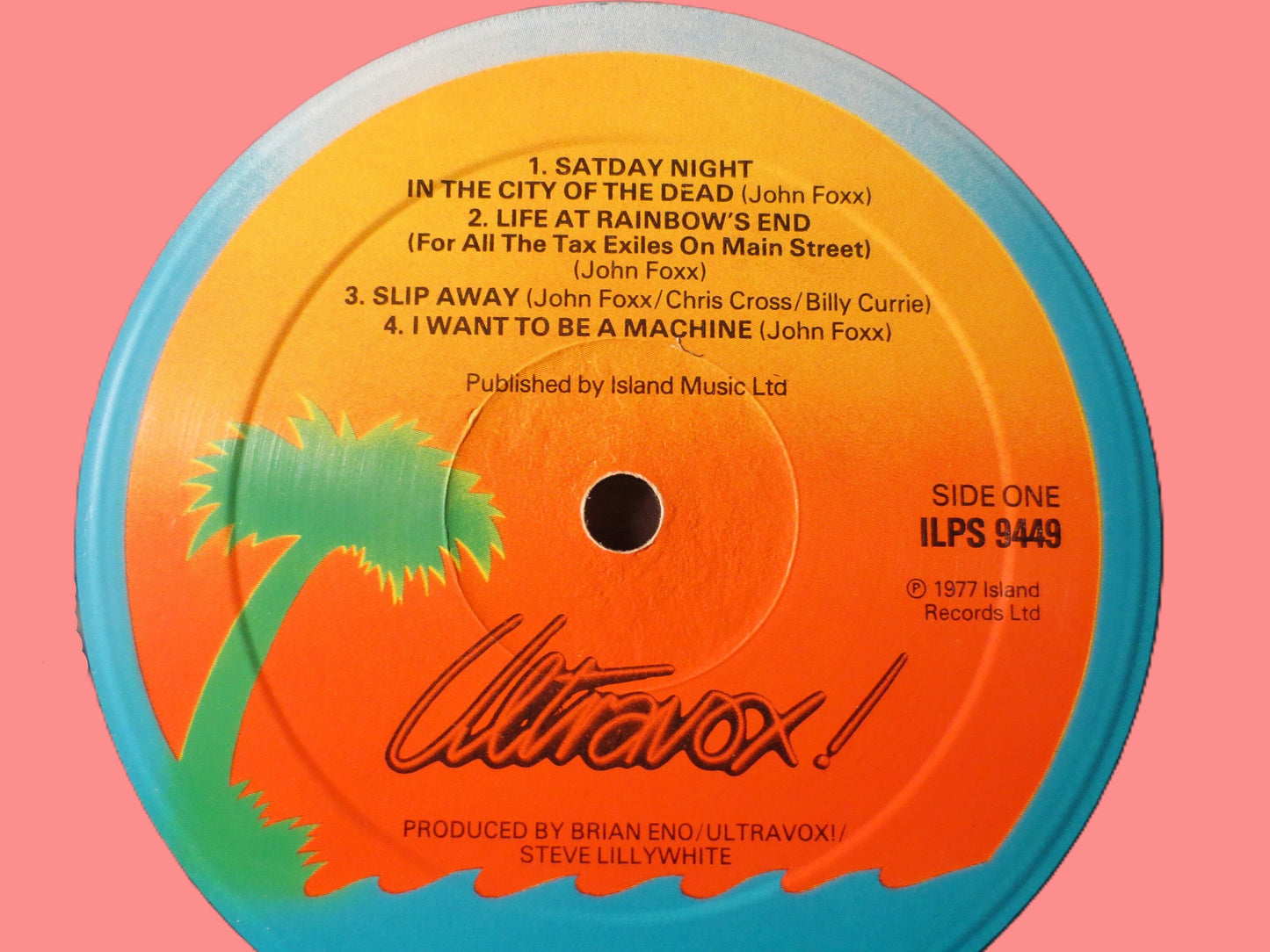 ULTRAVOX, Debut Album, 1977 Record, Vinyl Lp