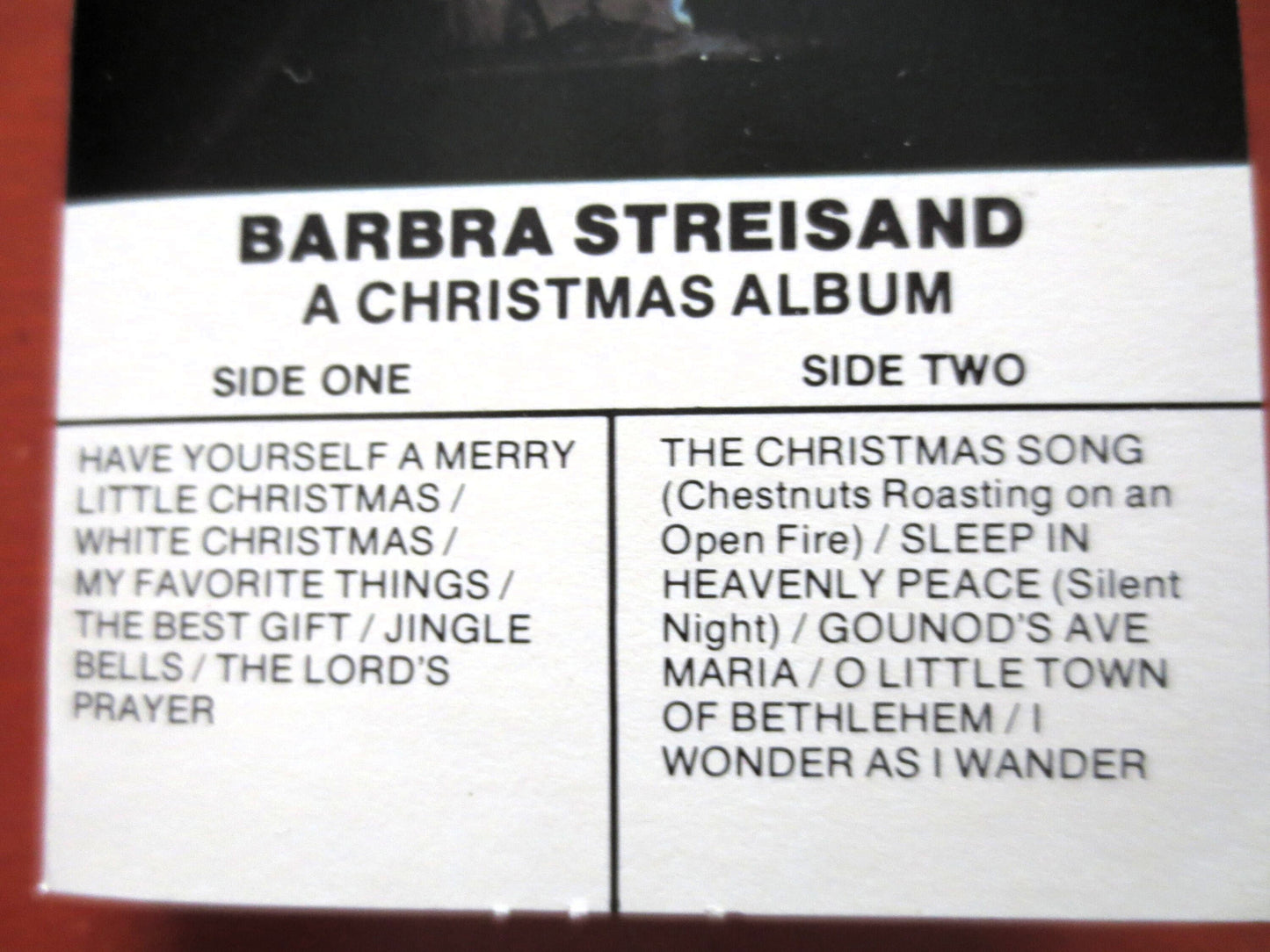 BARBRA STREISAND, A CHRISTMAS Album, 1967 Cassette Tape, Vintage Record