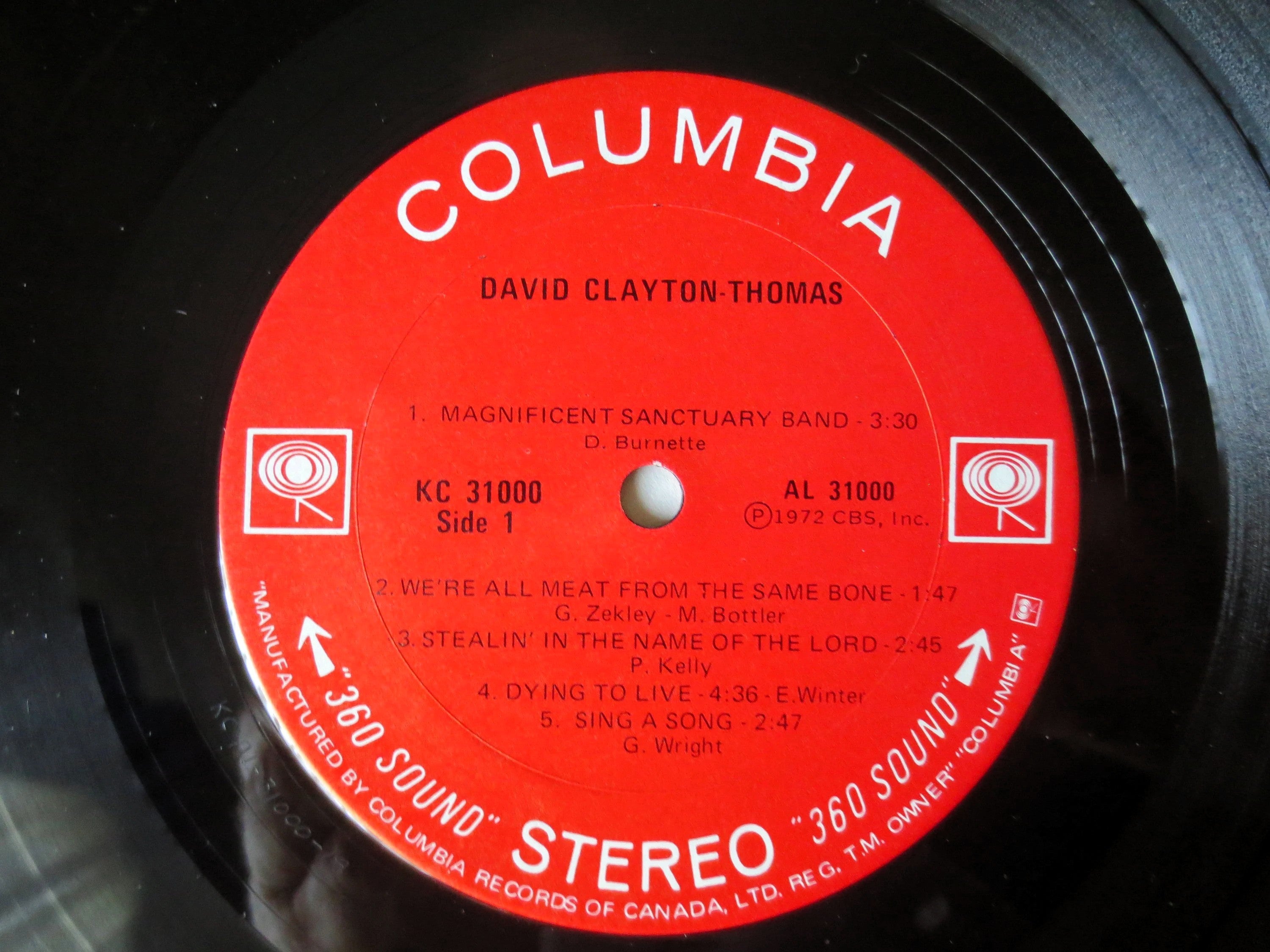 David Clayton-Thomas – David Clayton-Thomas (1972) Vinyl LP