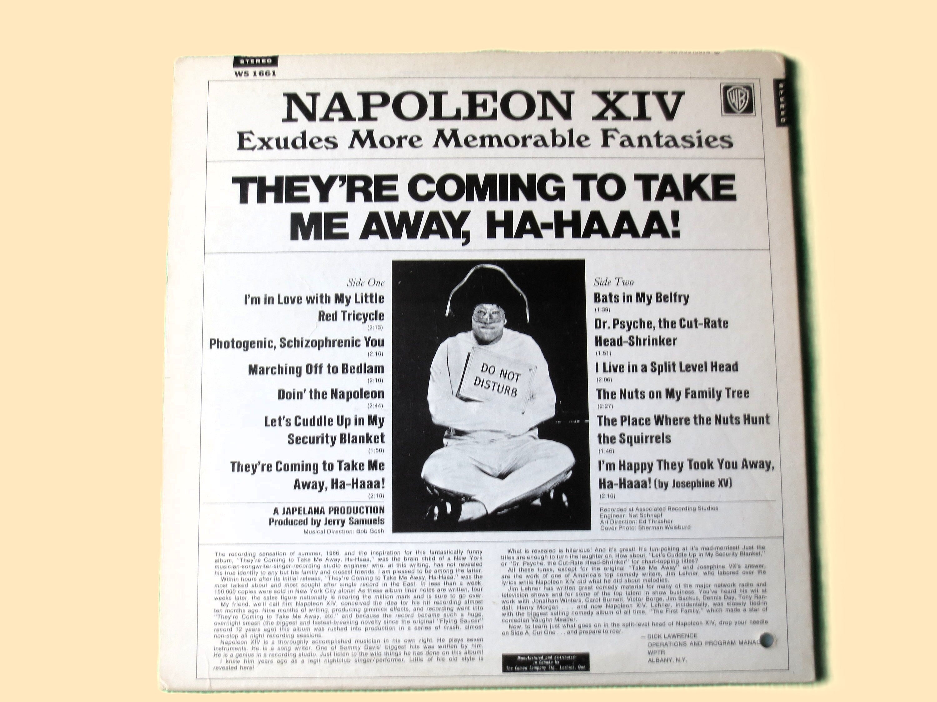 Napoleon XIV – They're Coming to Take Me Away, Ha-Haaa! (1966) Vinyl LP