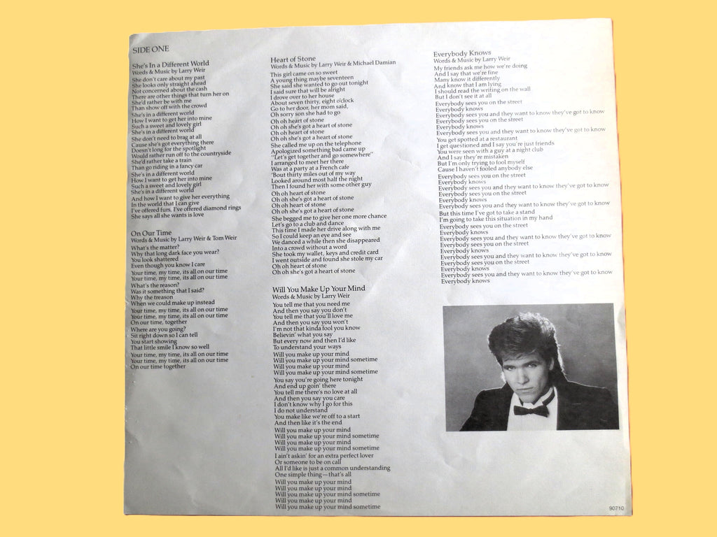 Michael Damian – Love Is a Mystery (1984) Vinyl LP — Autographed