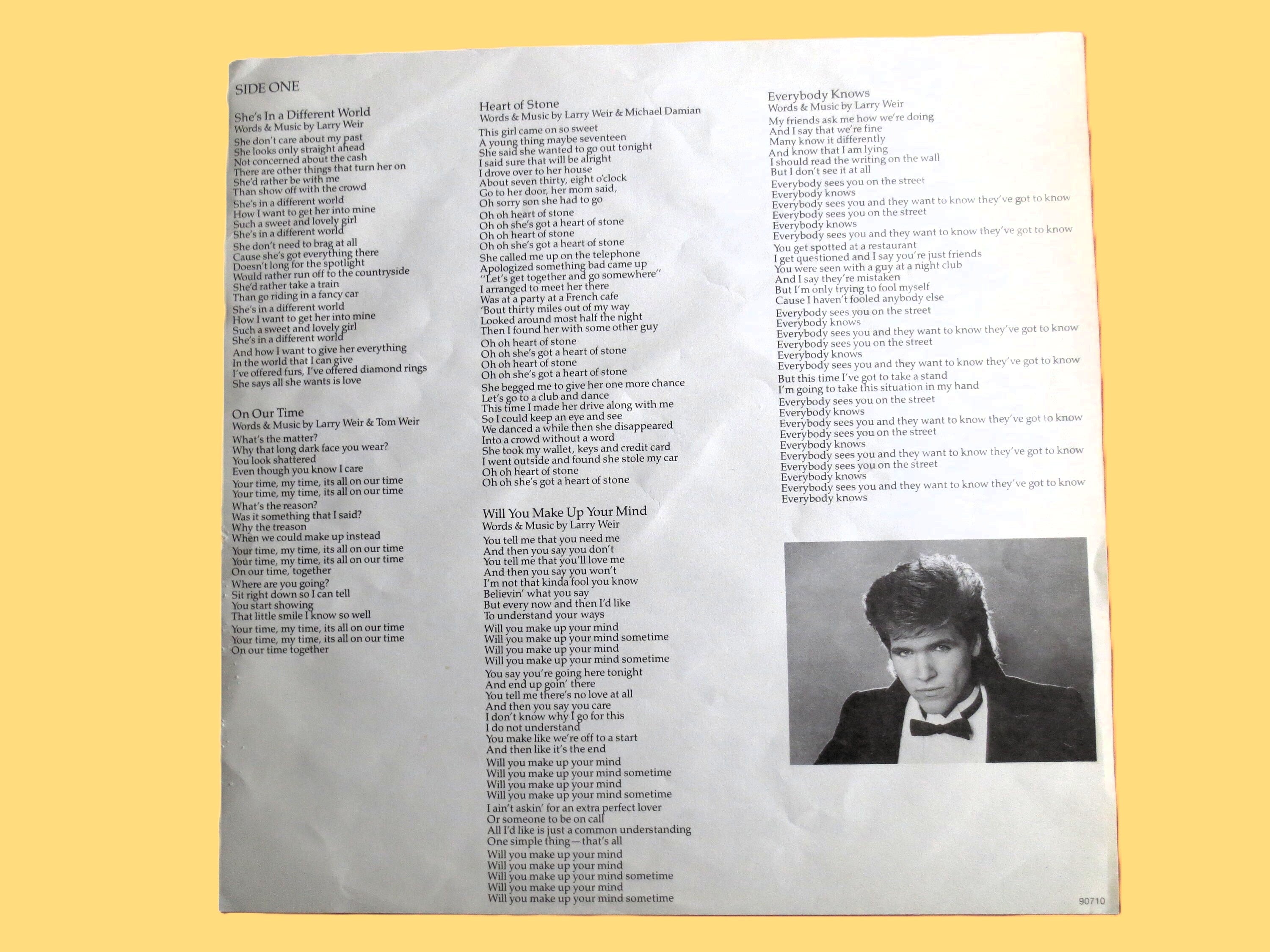 Michael Damian – Love Is a Mystery (1984) Vinyl LP — Autographed