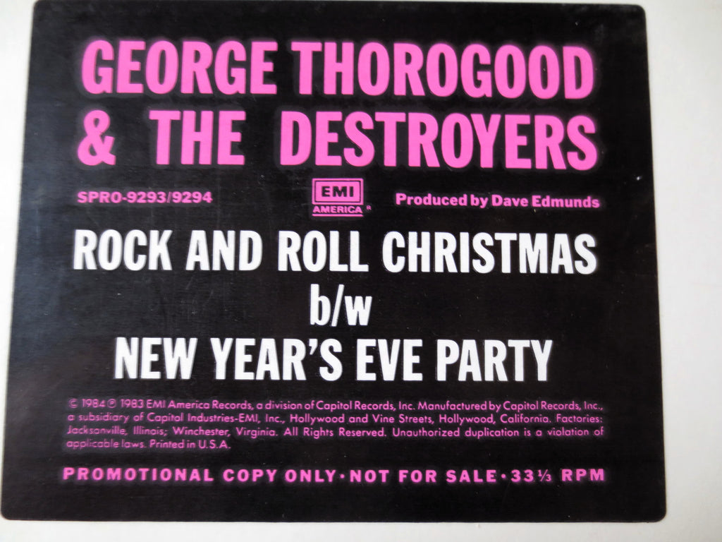 George Thorogood – Rock and Roll Christmas (1983) Red Vinyl Promo 7"