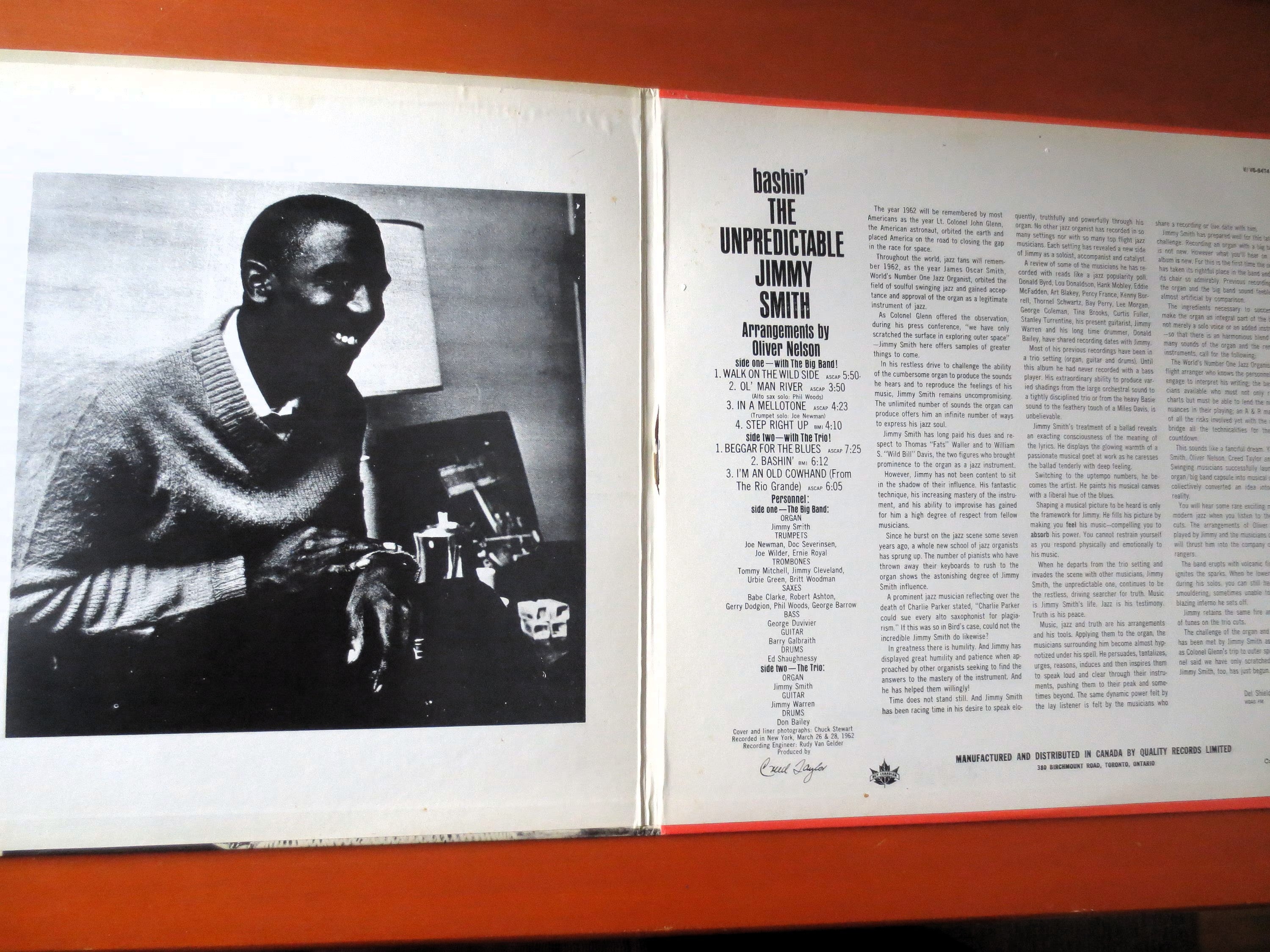 Jimmy Smith – Bashin': The Unpredictable Jimmy Smith (1962) Vinyl LP