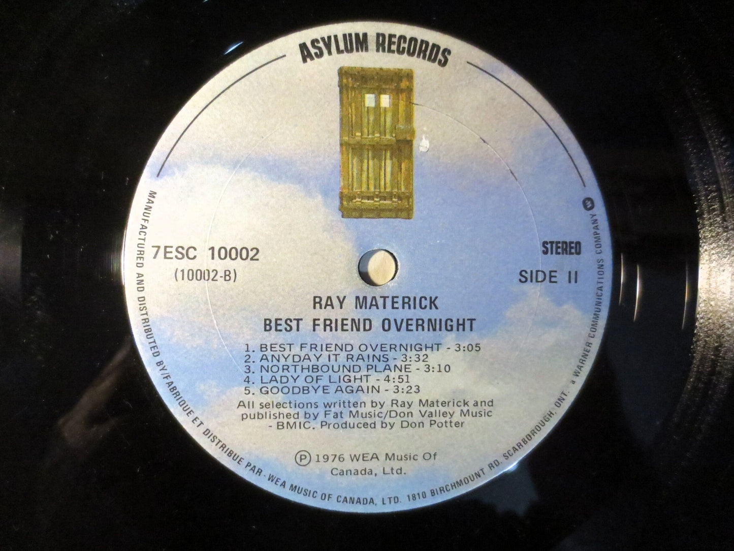 RAY MATERICK, Best Friend Overnight, Vintage Album, 1975 Record, Vinyl Lp