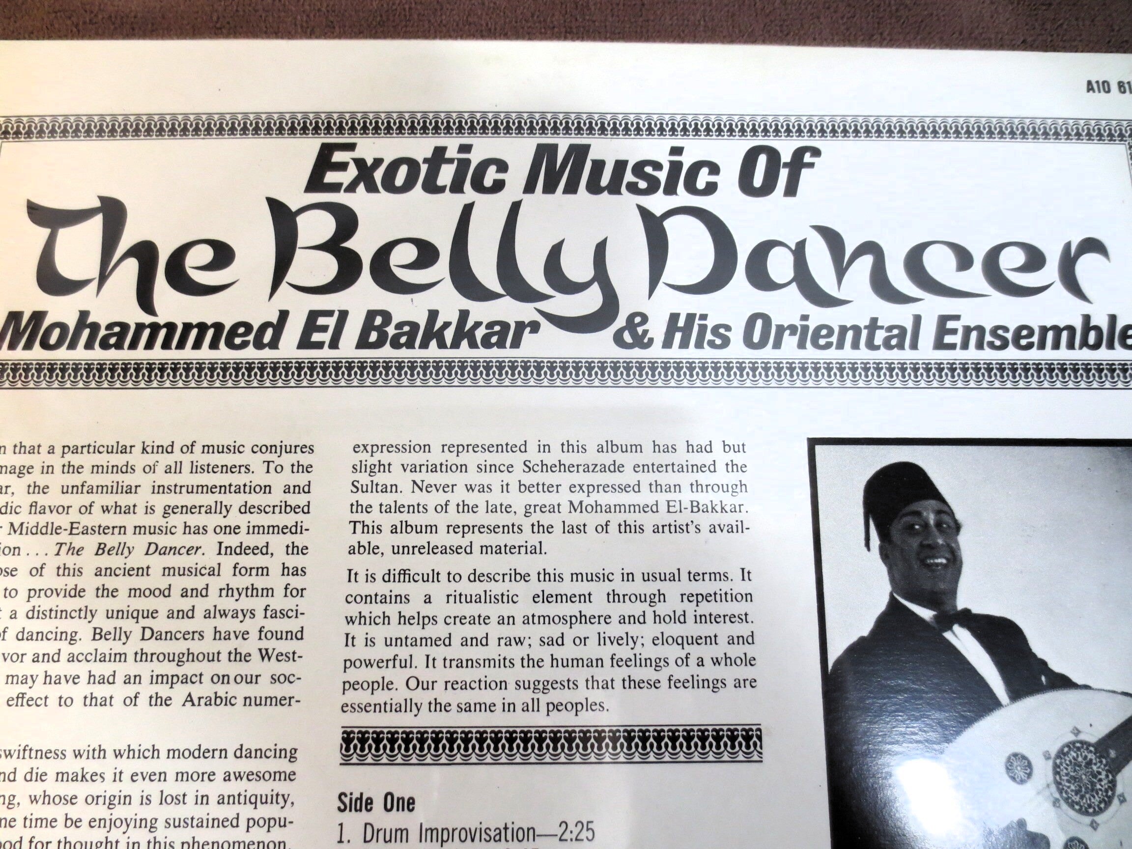 Mohammed El Bakkar – Exotic Music of the Belly Dancer (1966) Vinyl LP — Factory Sealed