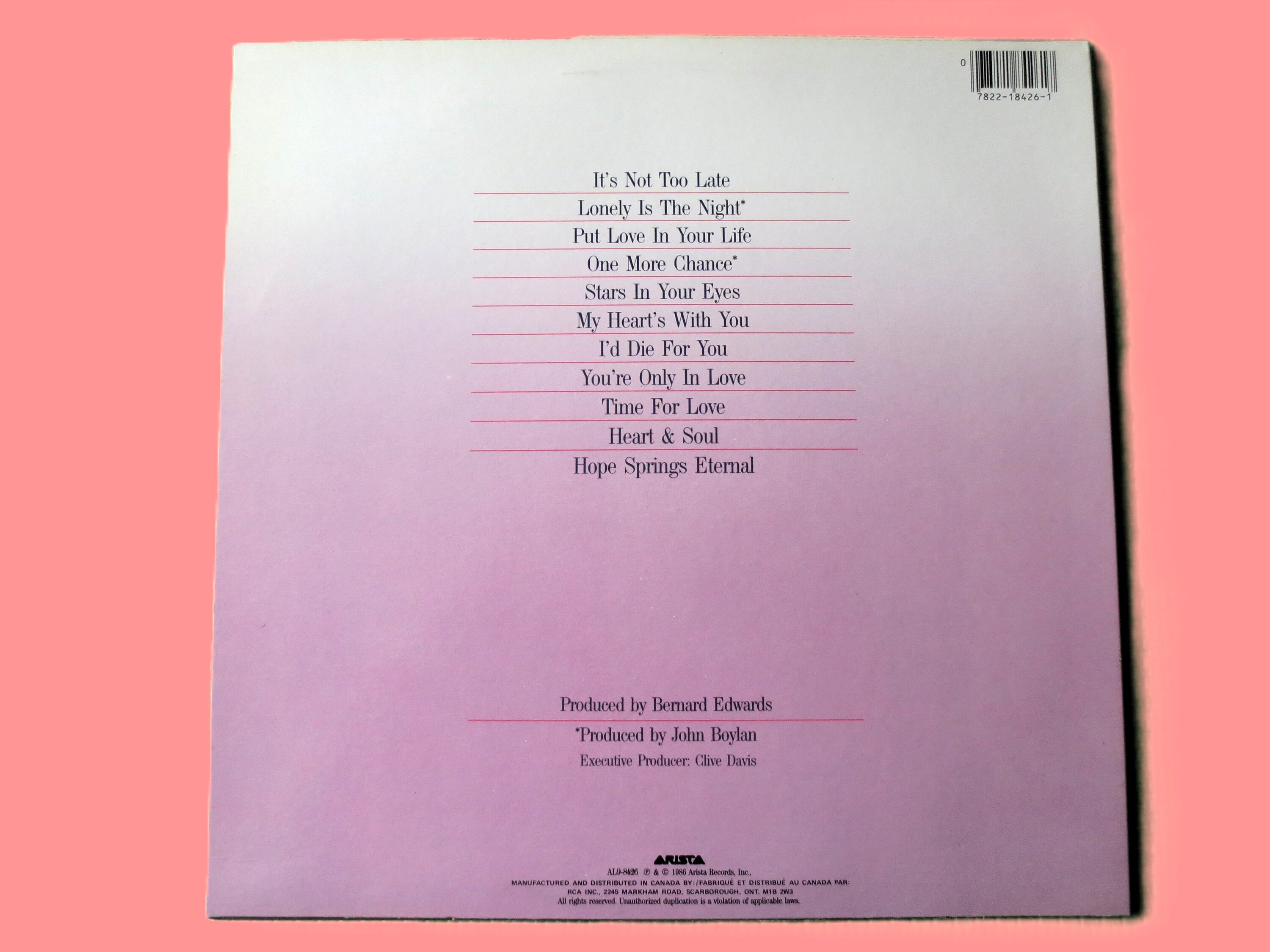 Air Supply – Hearts in Motion (1986) Vinyl LP