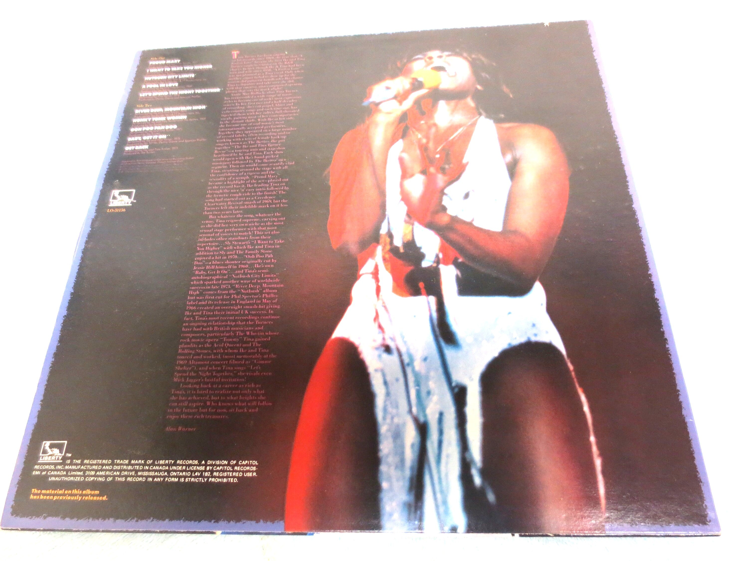 IKE & TINA TURNER, Get Back, Pop Rock, 1985 Record, Vinyl Lp