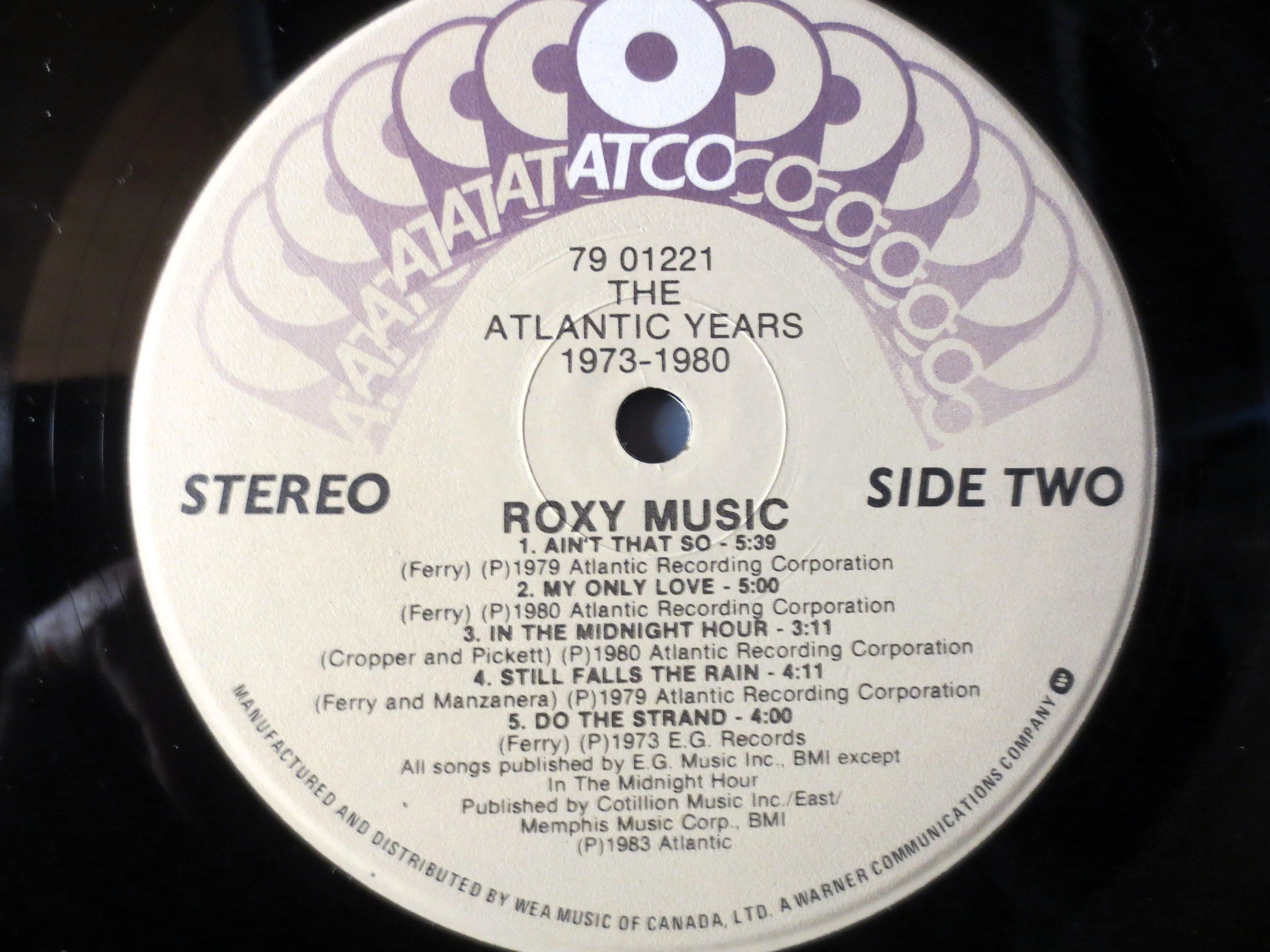 ROXY MUSIC, The ATLANTIC Years, 1983 Record, Vintage Rock Album, Vinyl Lp