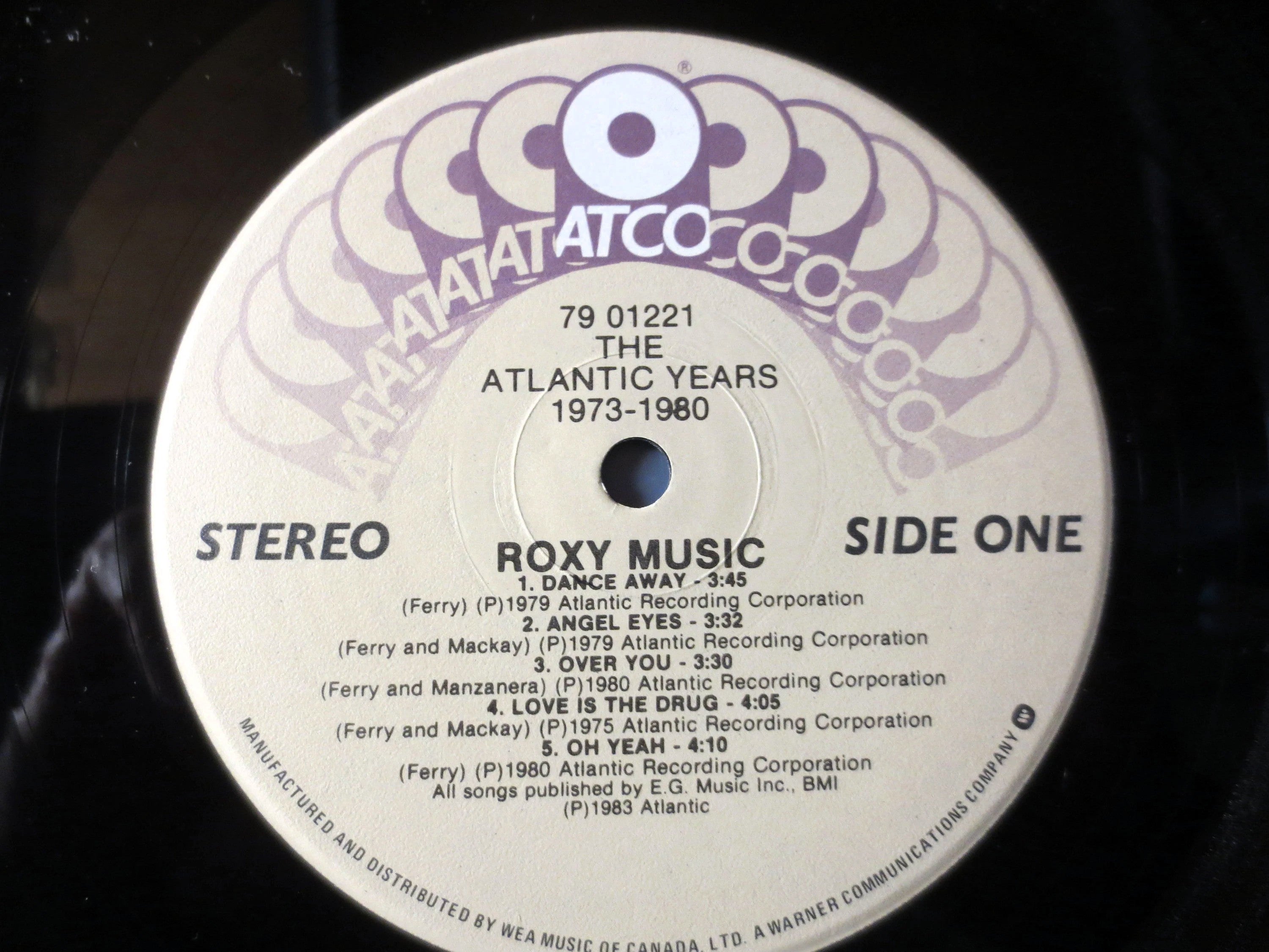 ROXY MUSIC, The ATLANTIC Years, 1983 Record, Vintage Rock Album, Vinyl Lp