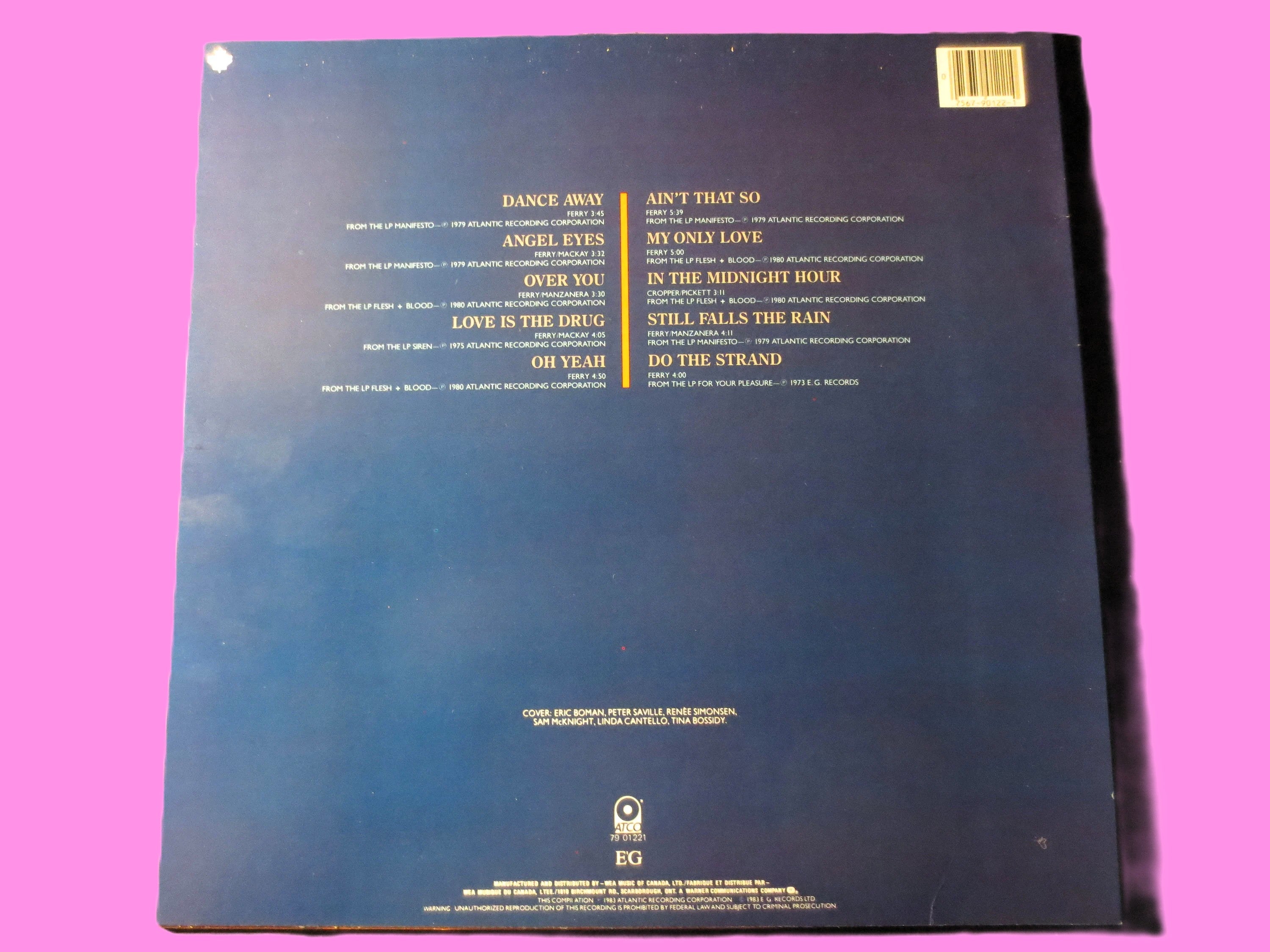ROXY MUSIC, The ATLANTIC Years, 1983 Record, Vintage Rock Album, Vinyl Lp