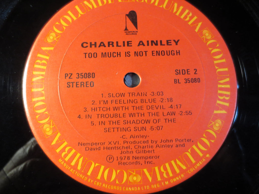 Charley Ainley – Too Much Is Not Enough (1978) Vinyl LP