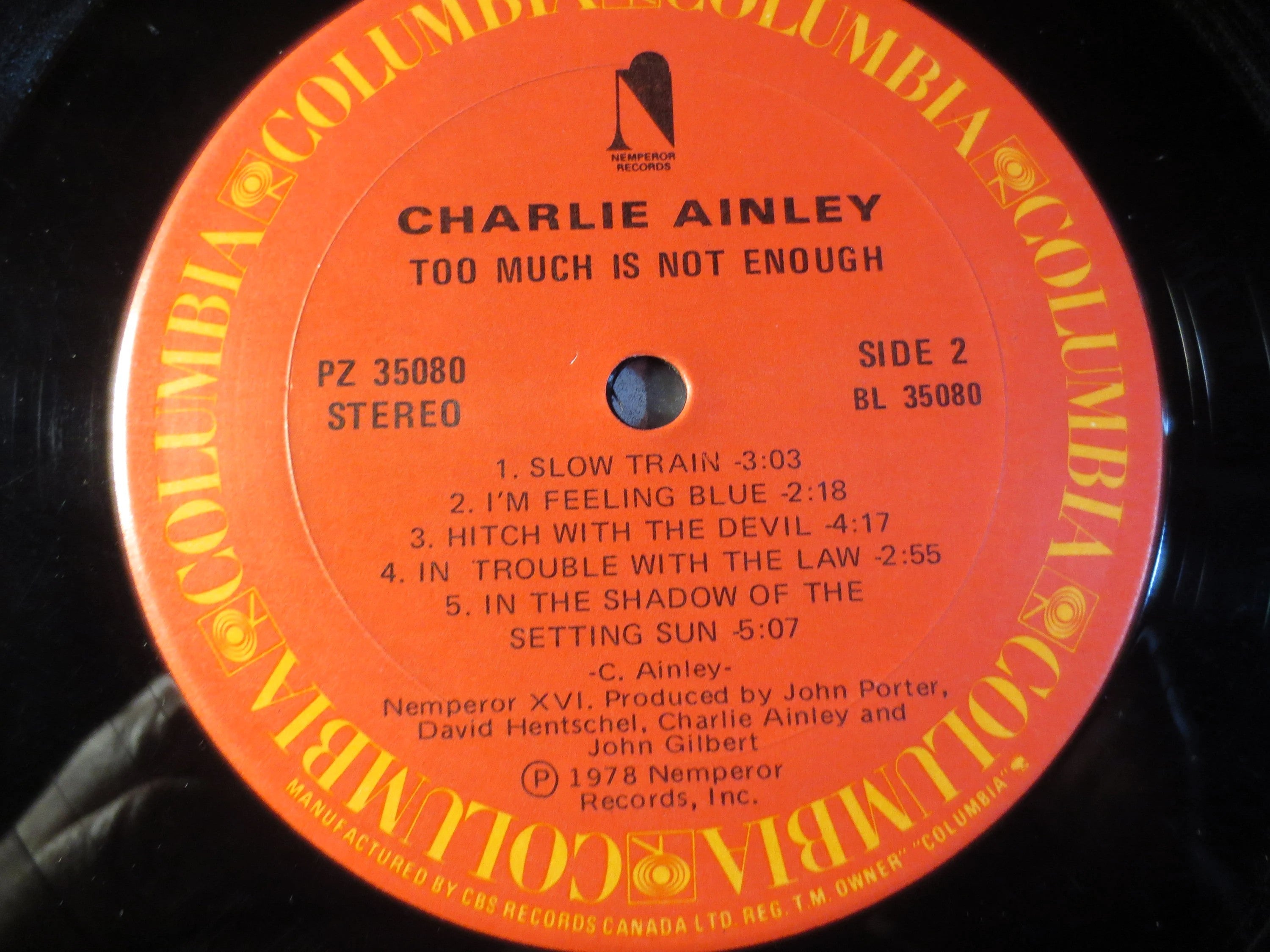 Charley Ainley – Too Much Is Not Enough (1978) Vinyl LP
