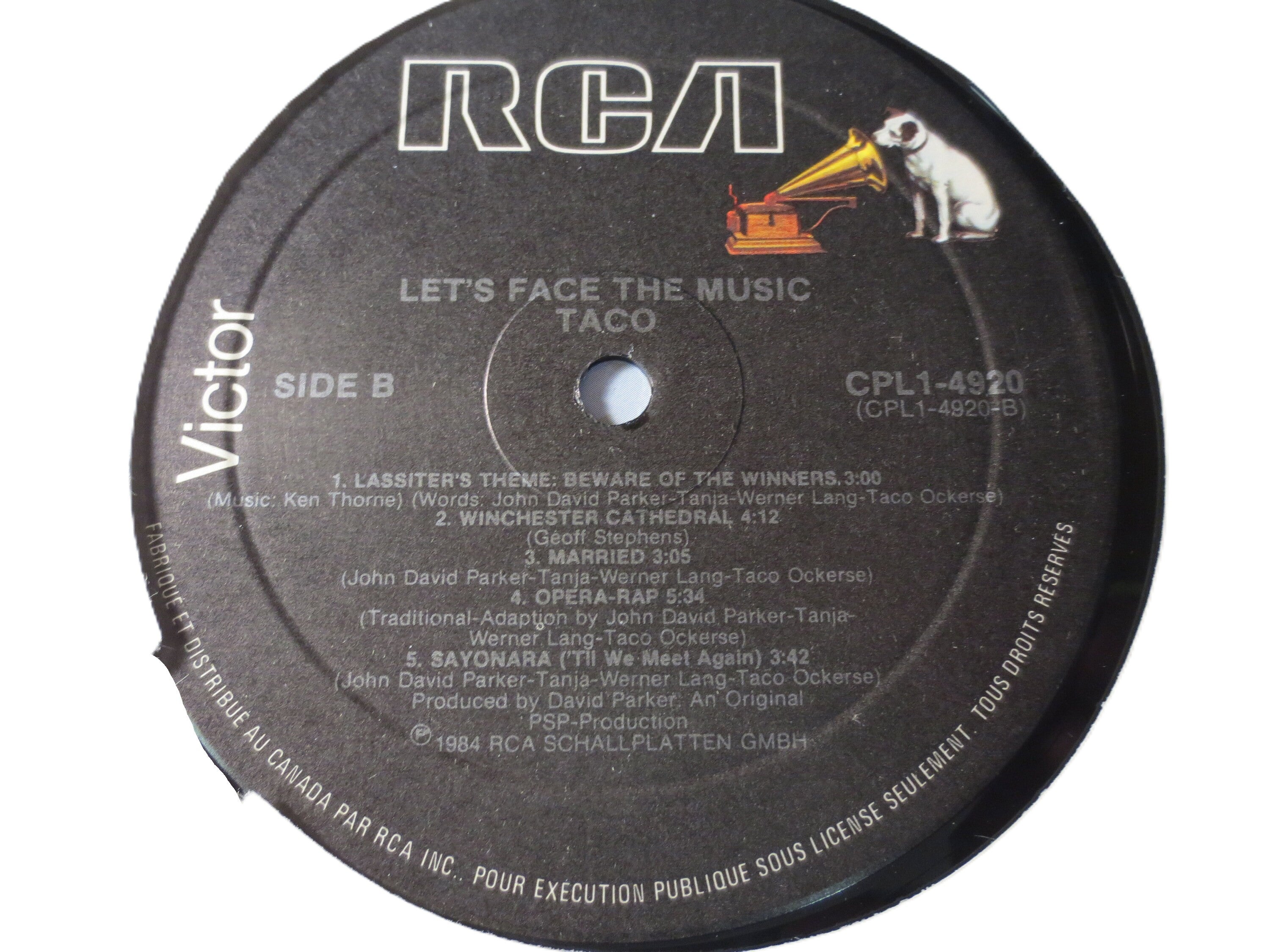Taco – Let's Face the Music (1982) Vinyl LP