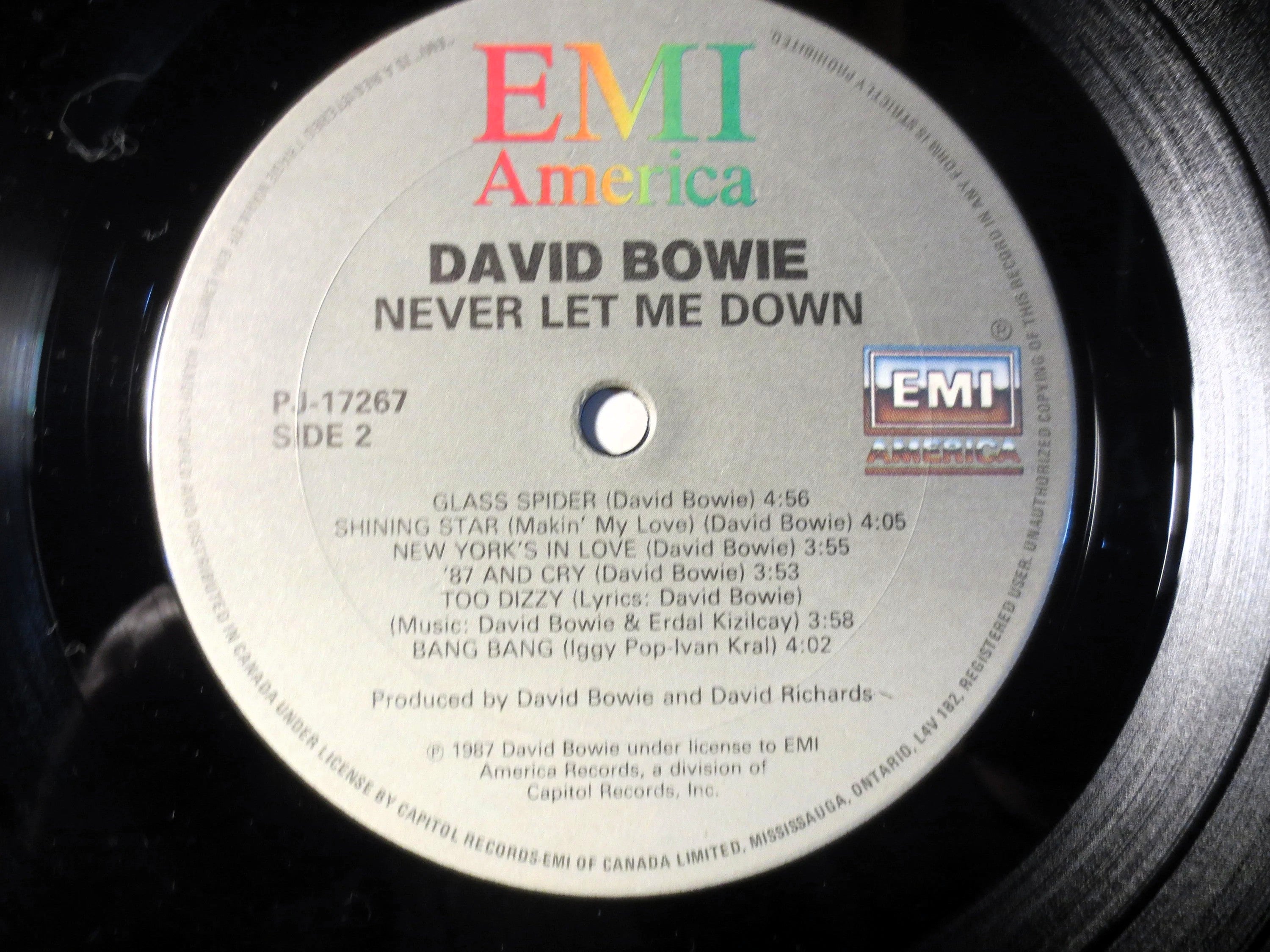 David Bowie – Never Let Me Down (1987) Vinyl LP
