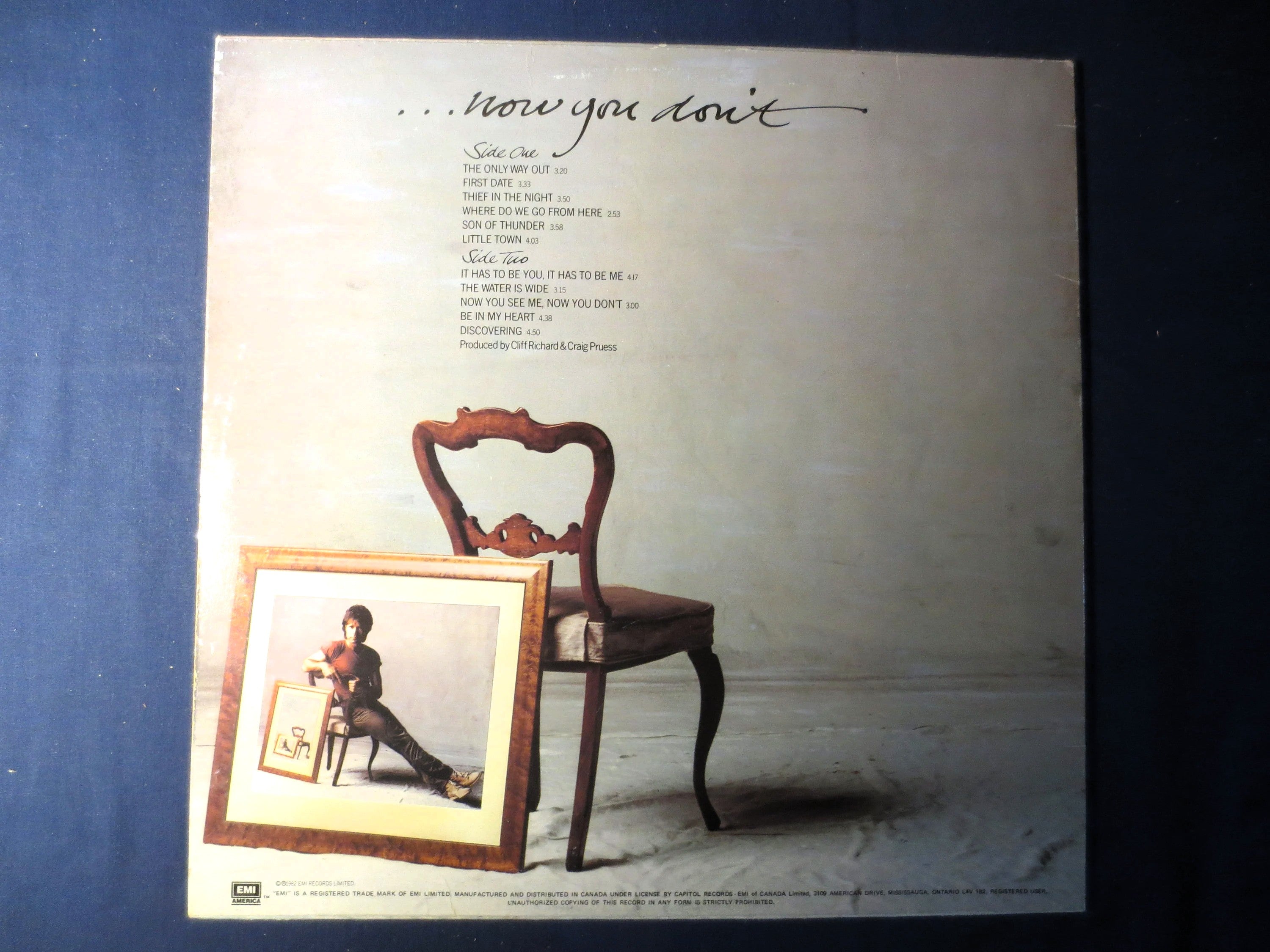 Cliff Richard – Now You See Me...Now You Don't (1982) Vinyl LP
