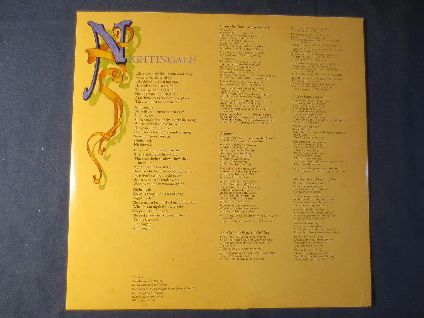 CAROLE KING, Wrap Around JOY, Carole King Record, Carole King Album, Carole King Lp, Folk Records, Folk Album, 1974 Records