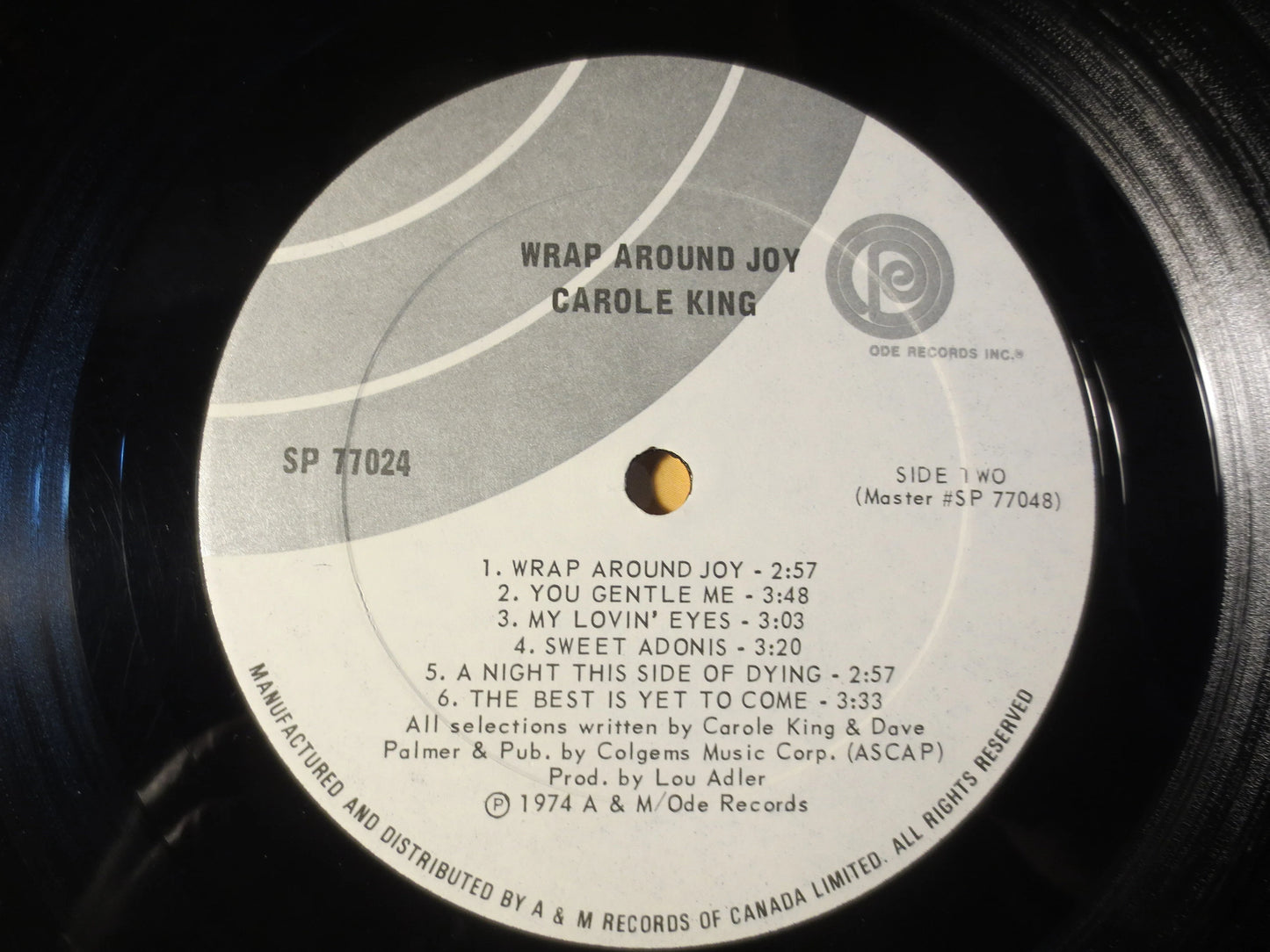 CAROLE KING, Wrap Around JOY, Carole King Record, Carole King Album, Carole King Lp, Folk Records, Folk Album, 1974 Records