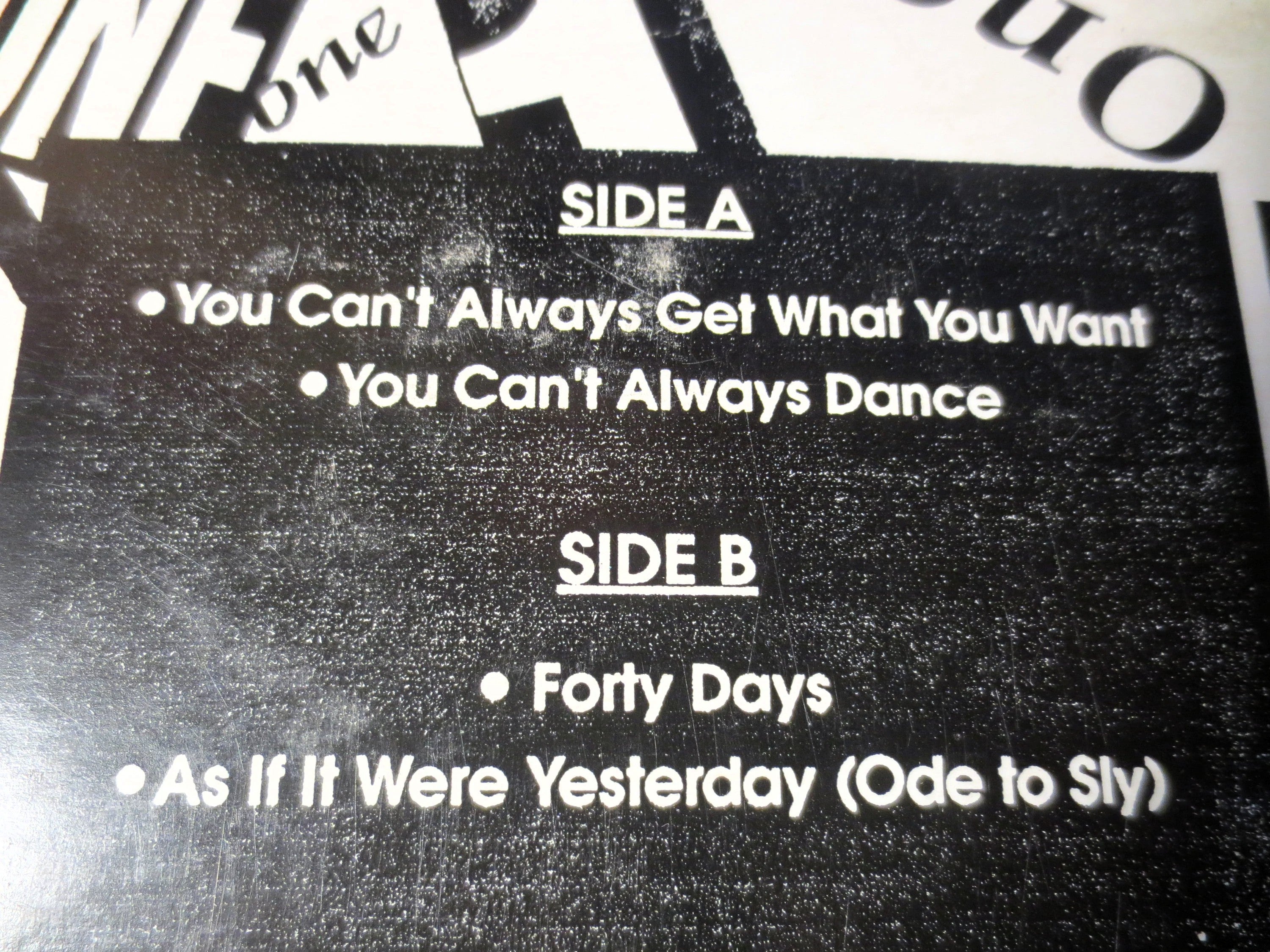 ONE, You Can't Always Get What You Want, REGGAE Music, Vintage REGGAE, 1990 Record, Vinyl Lp