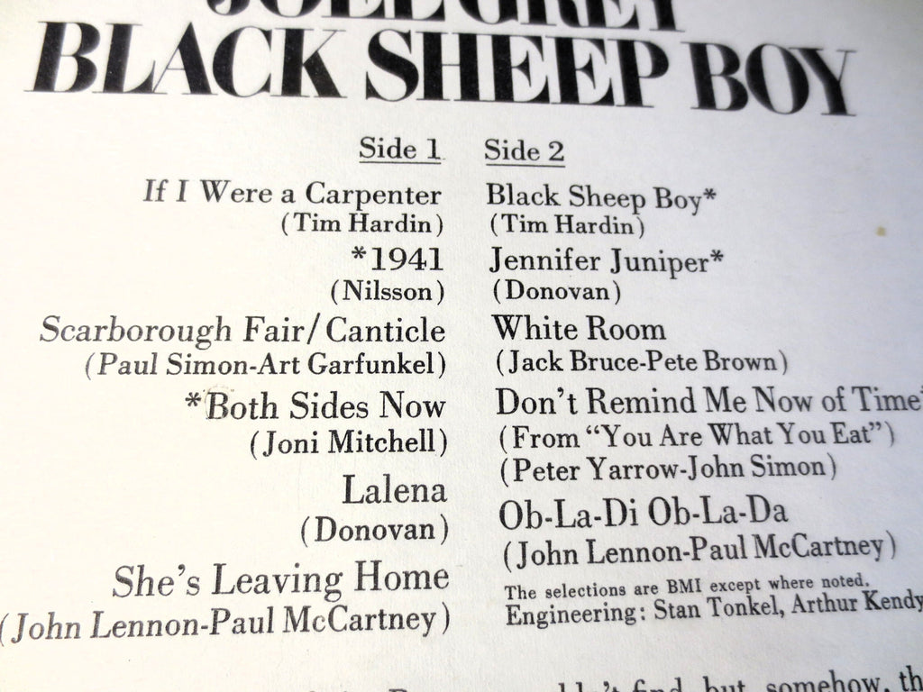 Joel Grey – Black Sheep Boy (1969) Vinyl LP — Factory Sealed