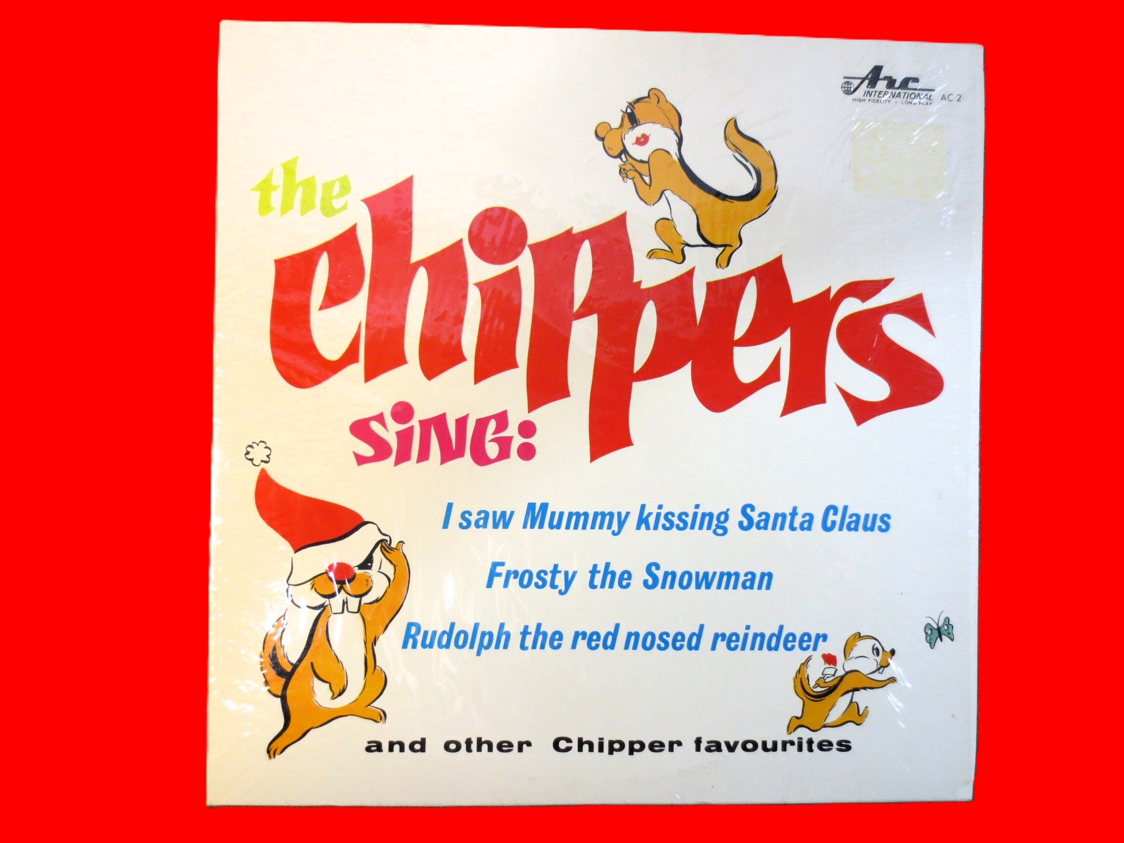 The CHIPPERS, Sing at Xmas, Vintage Album, 1967 Record, Vinyl Lp