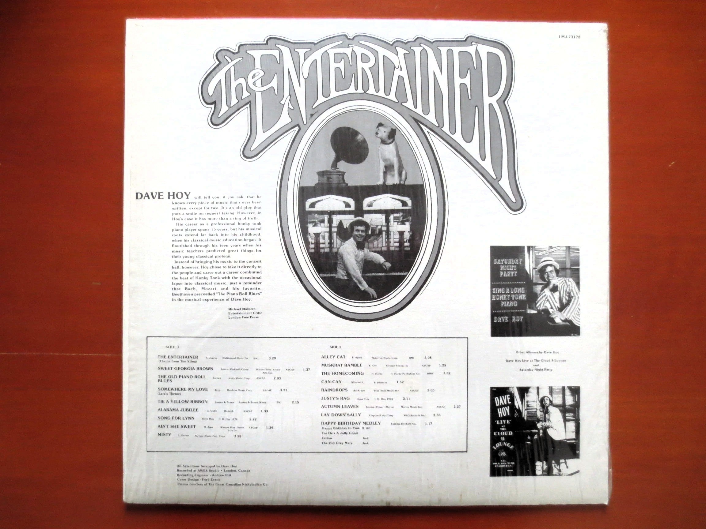 Dave Hoy – The Entertainer (1974) Vinyl LP
