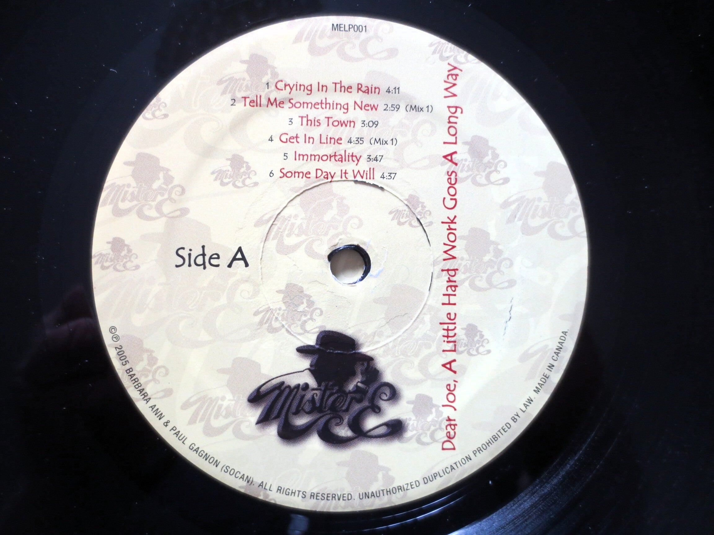 Mister E – Dear Joe (2005) Vinyl LP