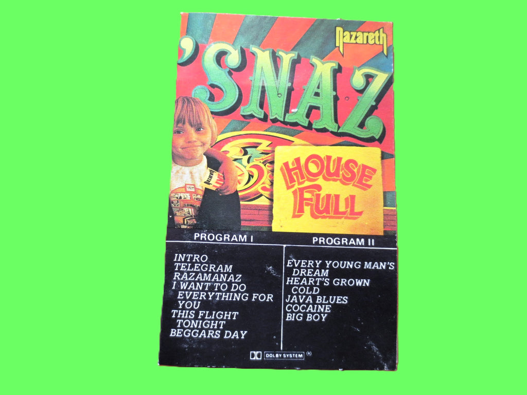 NAZARETH, SNAZ, Hard Rock, 1981 Cassette Tape, Vintage Cassette