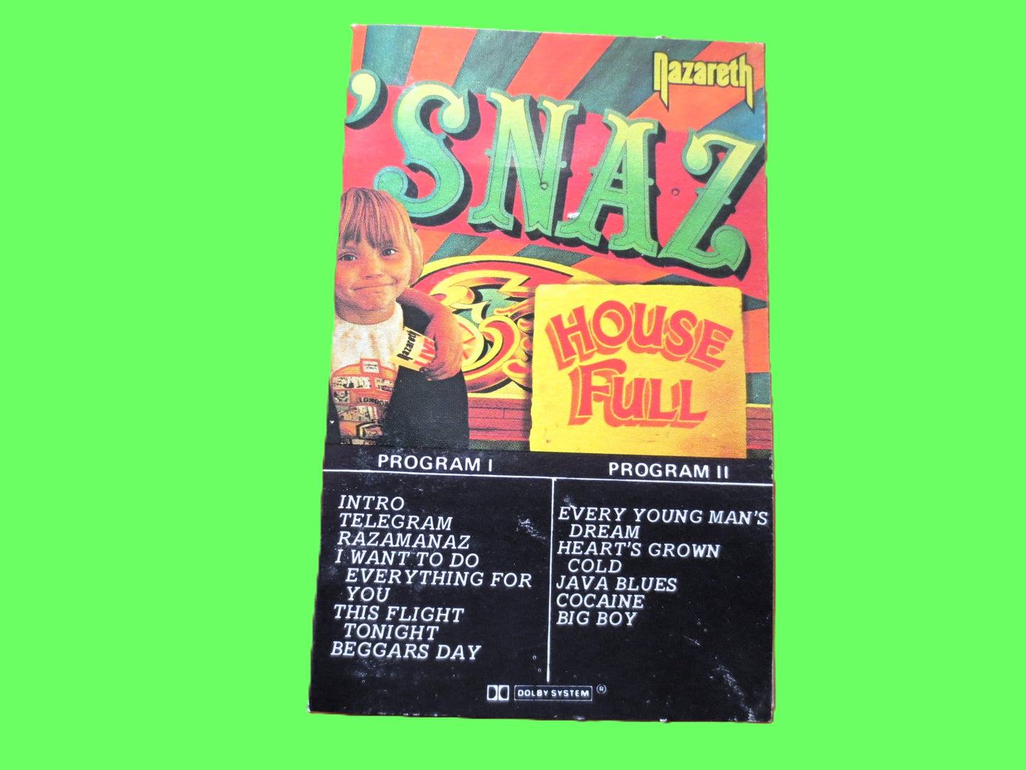 NAZARETH, SNAZ, Hard Rock, 1981 Cassette Tape, Vintage Cassette