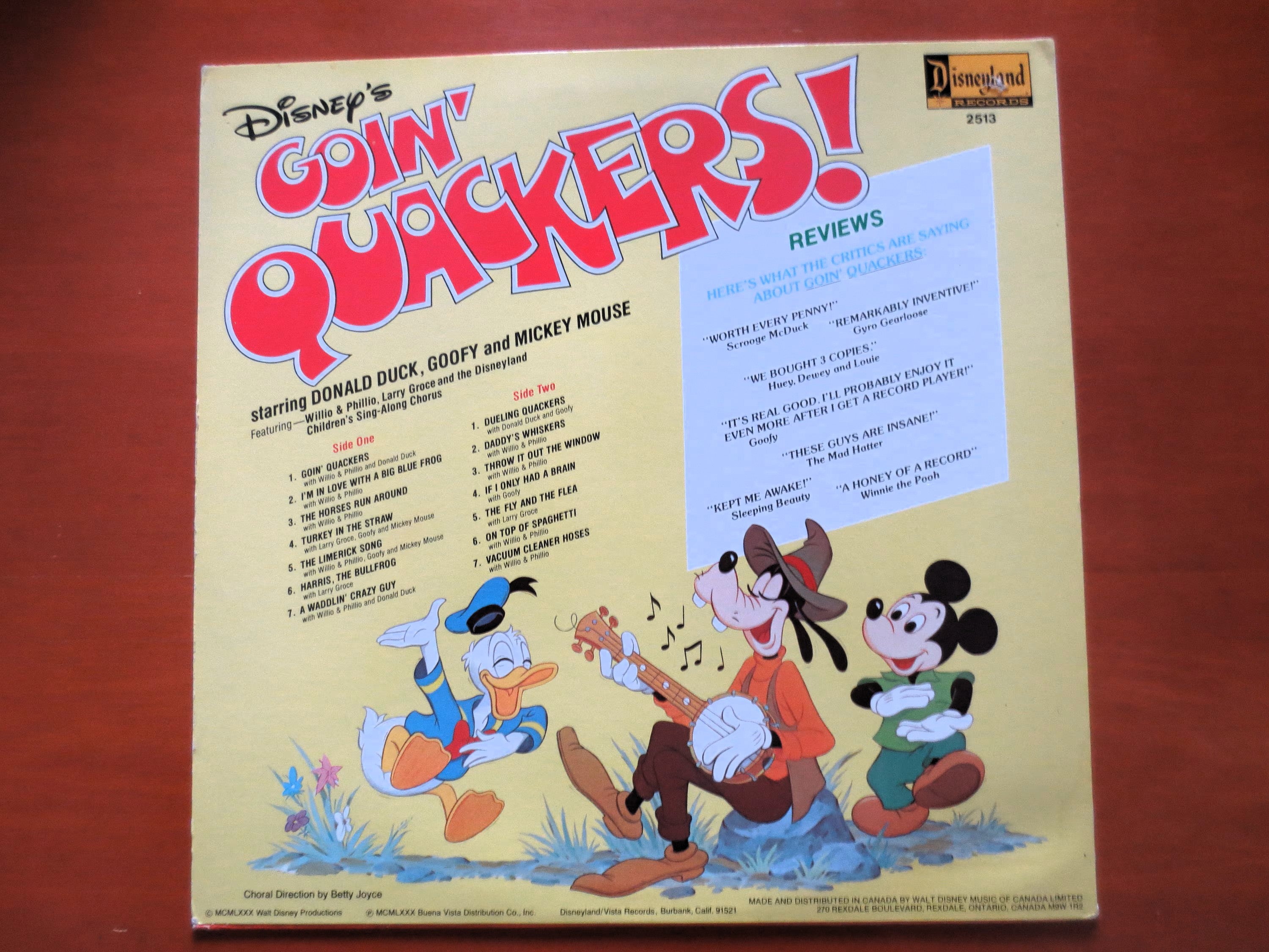 Donald Duck – Goin' Quackers – Disneyland Records – 1980 Vinyl LP, 003