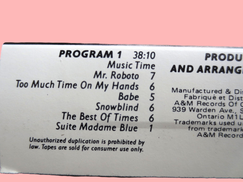 Styx – Caught in the Act Live (1984) Cassette