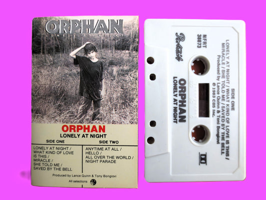 ORPHAN, LONELY at NIGHT, 1983 Cassette Tape, Vintage Cassette