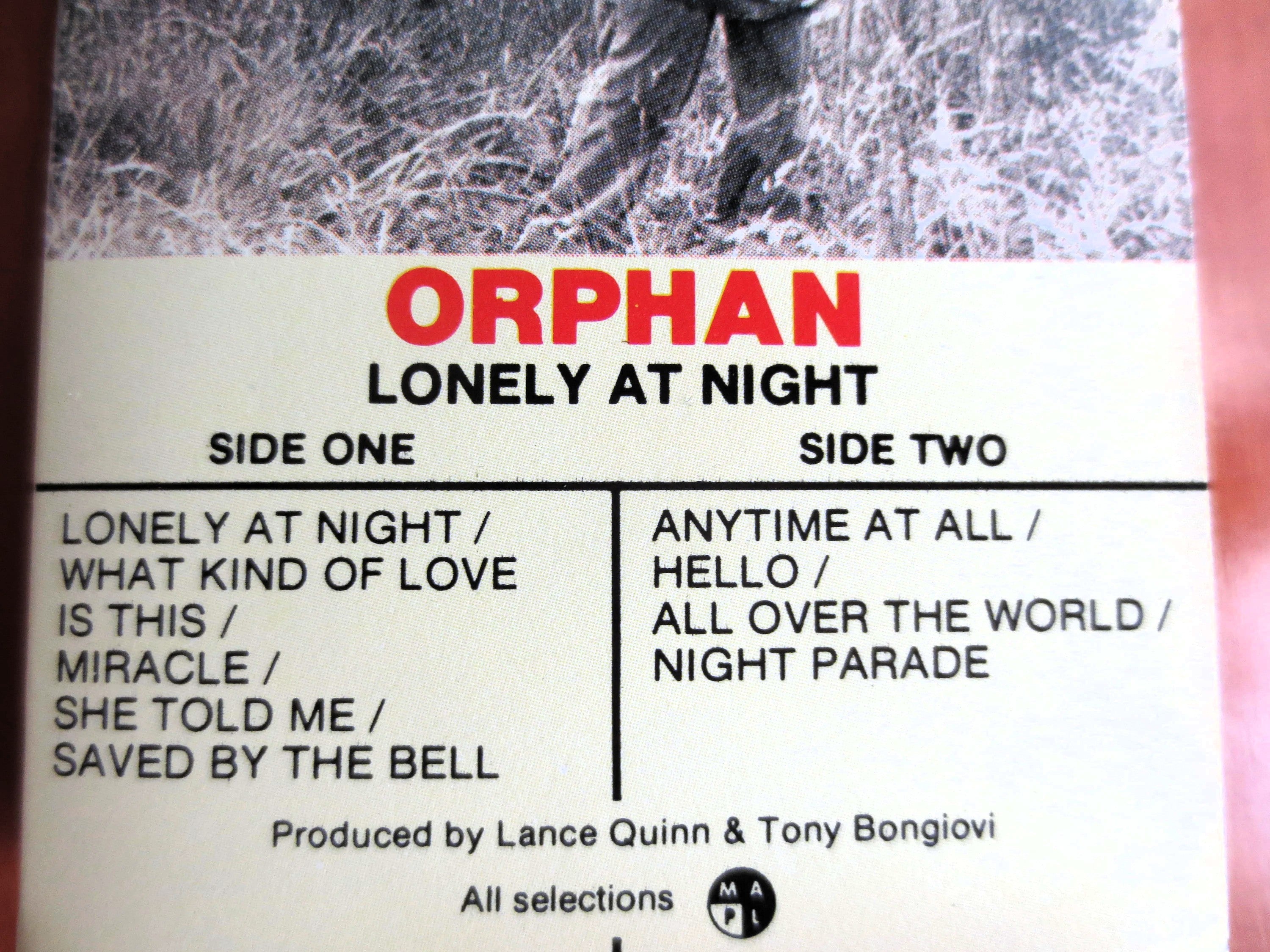 Orphan – Lonely at Night (1983) Cassette