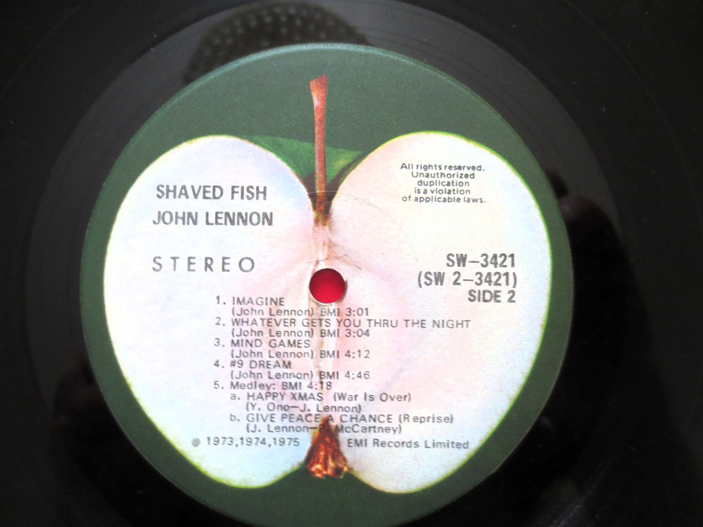 JOHN LENNON, Shaved Fish, Vintage Album, 1975 Record, Vinyl Lp