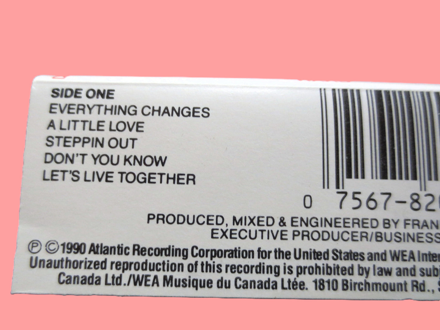 The JONESES, HARD, 1990 Cassette Tape, Vintage Cassette