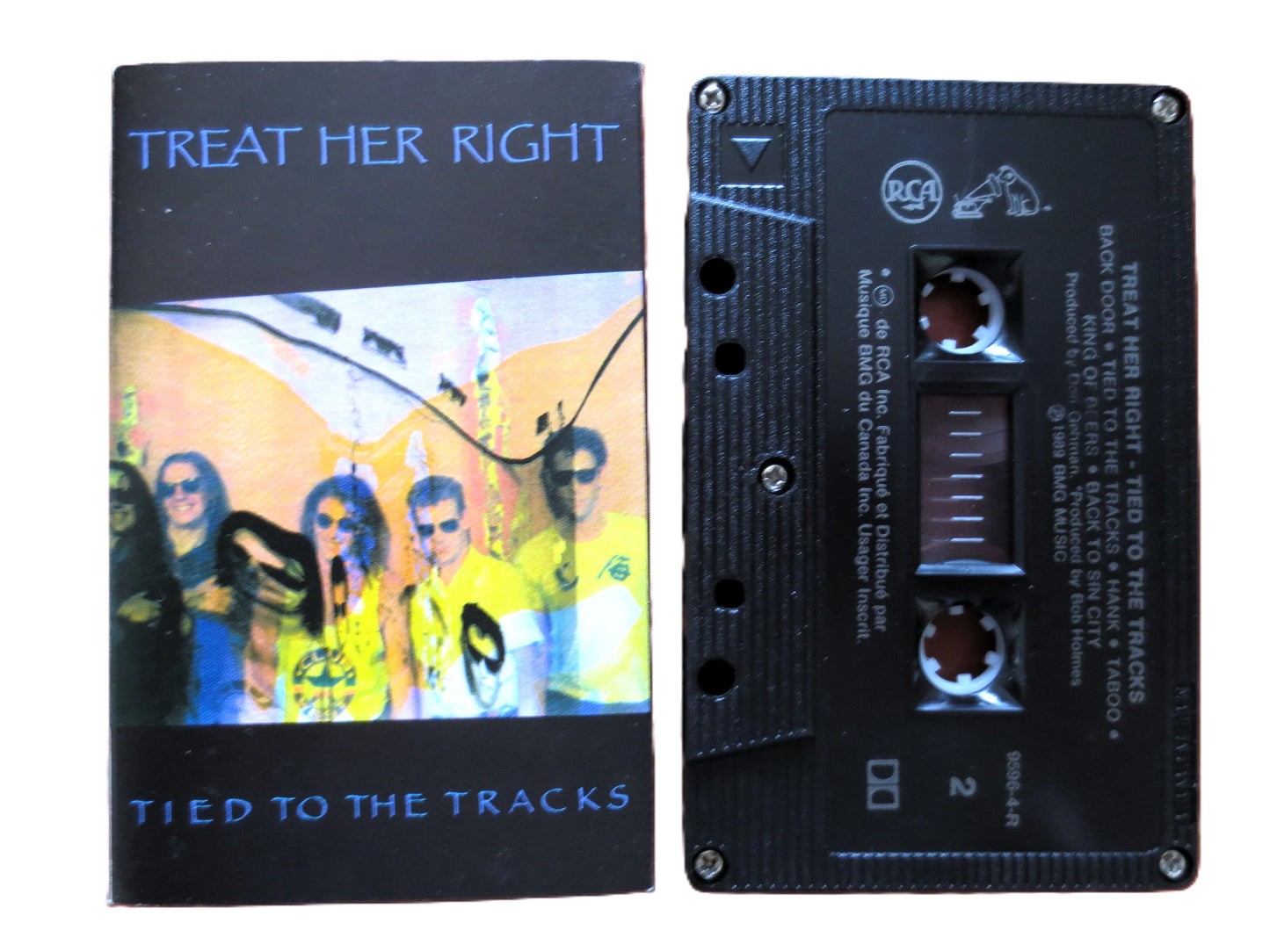 TREAT HER RIGHT, Tied to the Tracks, 1989 Cassette Tape, Vintage Cassette