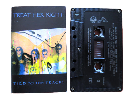 TREAT HER RIGHT, Tied to the Tracks, 1989 Cassette Tape, Vintage Cassette